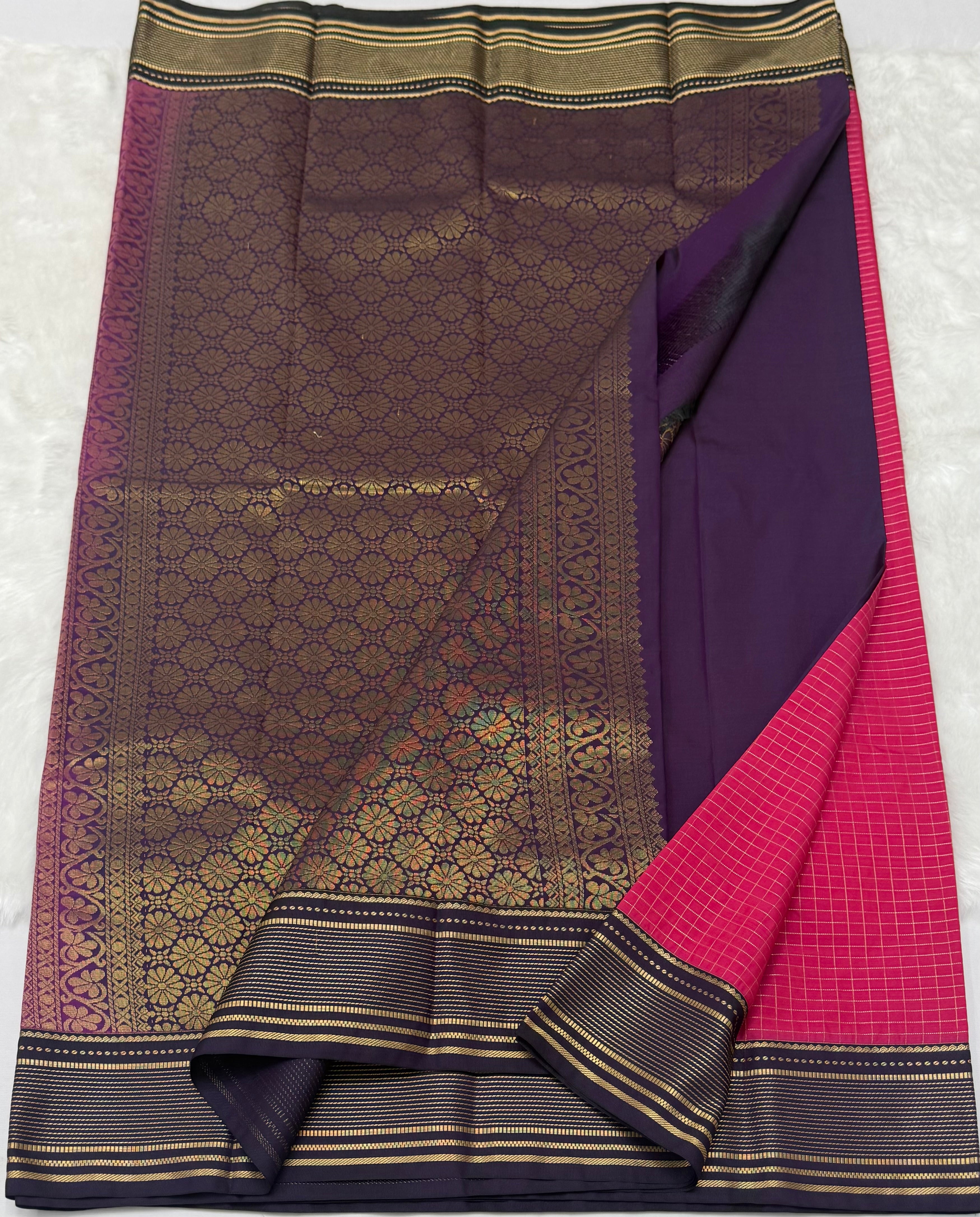 PREMIUM SEMI KANCHI SILK SAREE - PINK