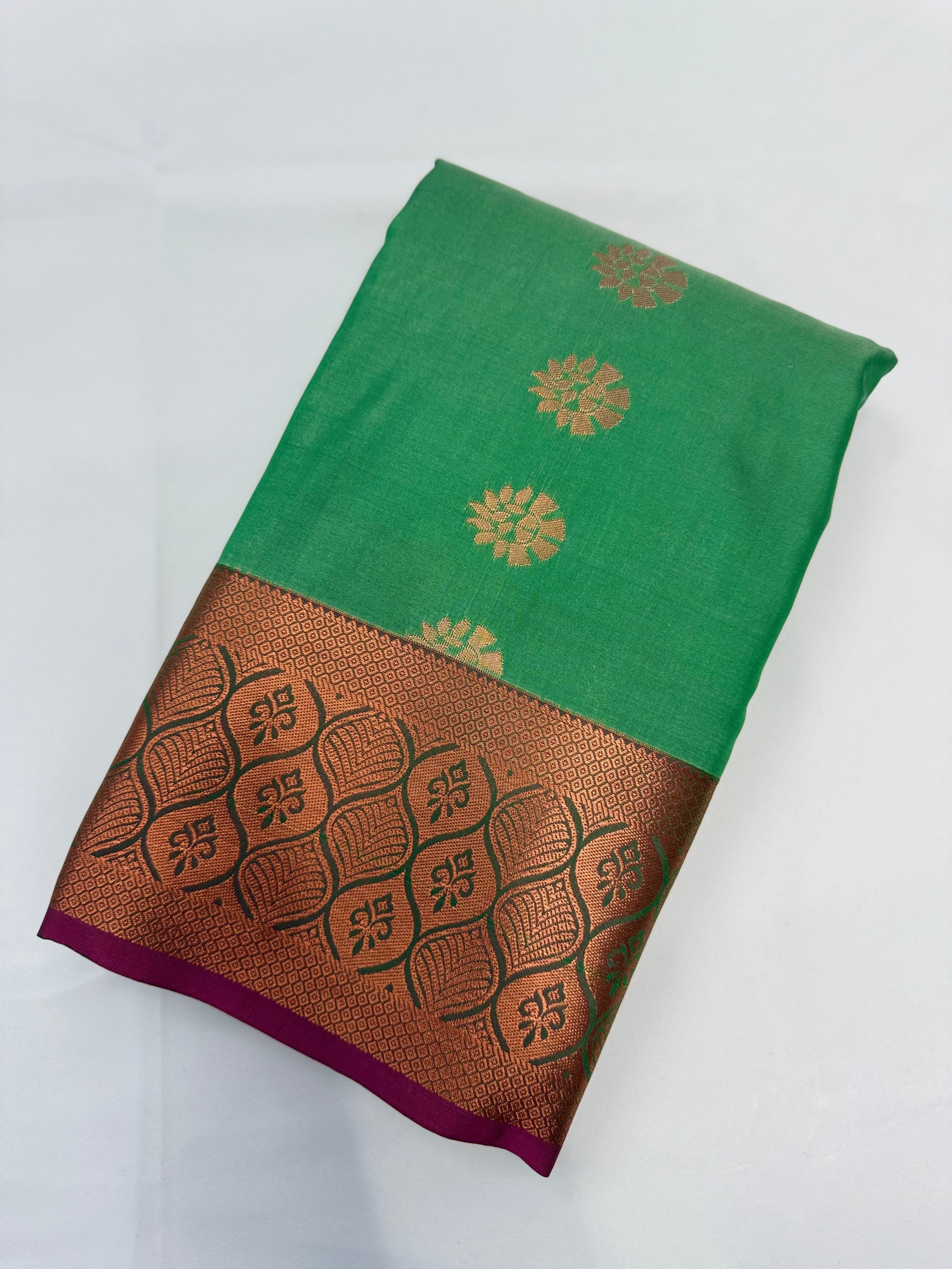 KARUNYA'S SPECIAL SOFT SILK SAREE - SEAFOAM