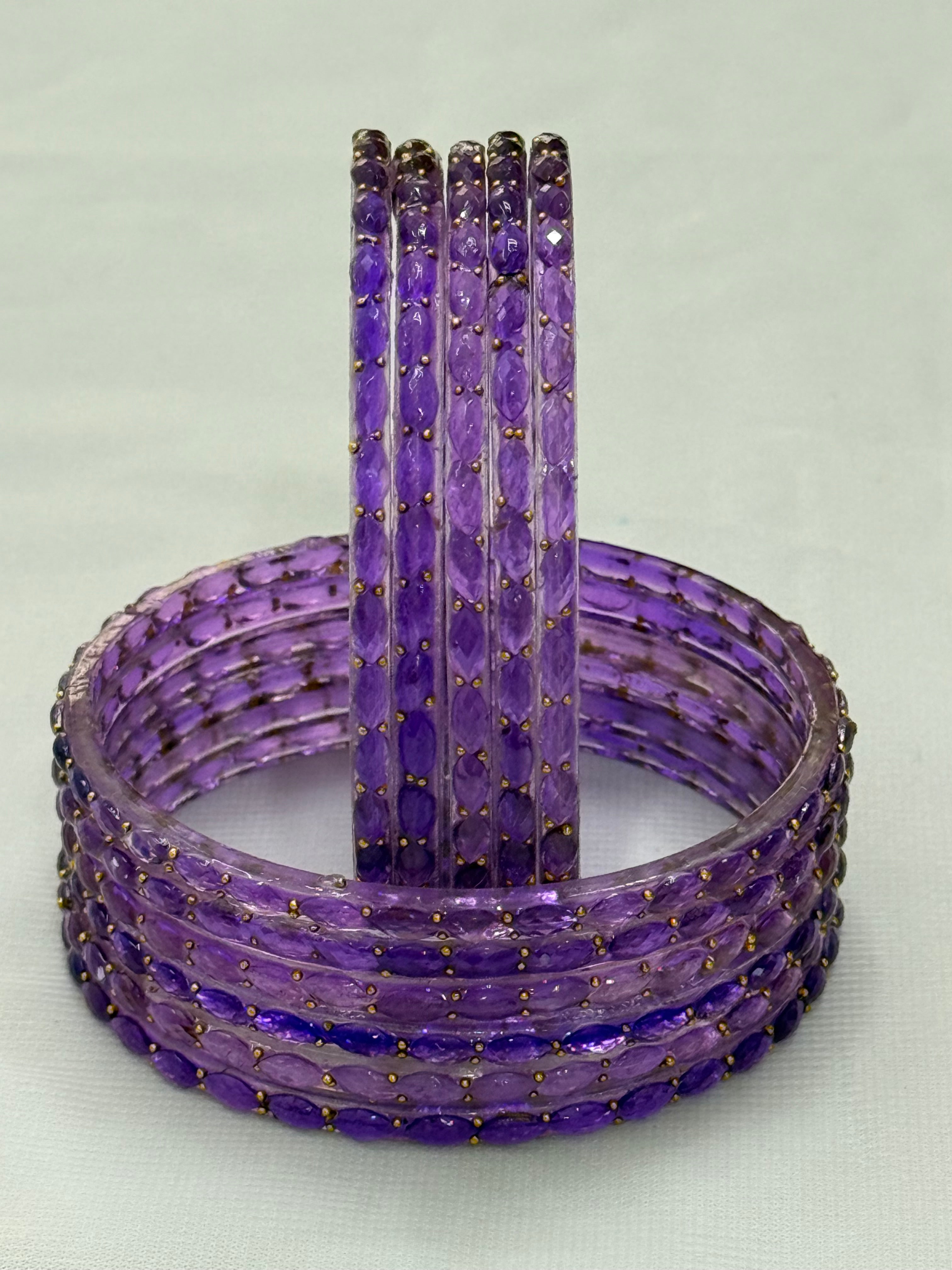 RAINDROP GLASS BANGLES PACK OF 12