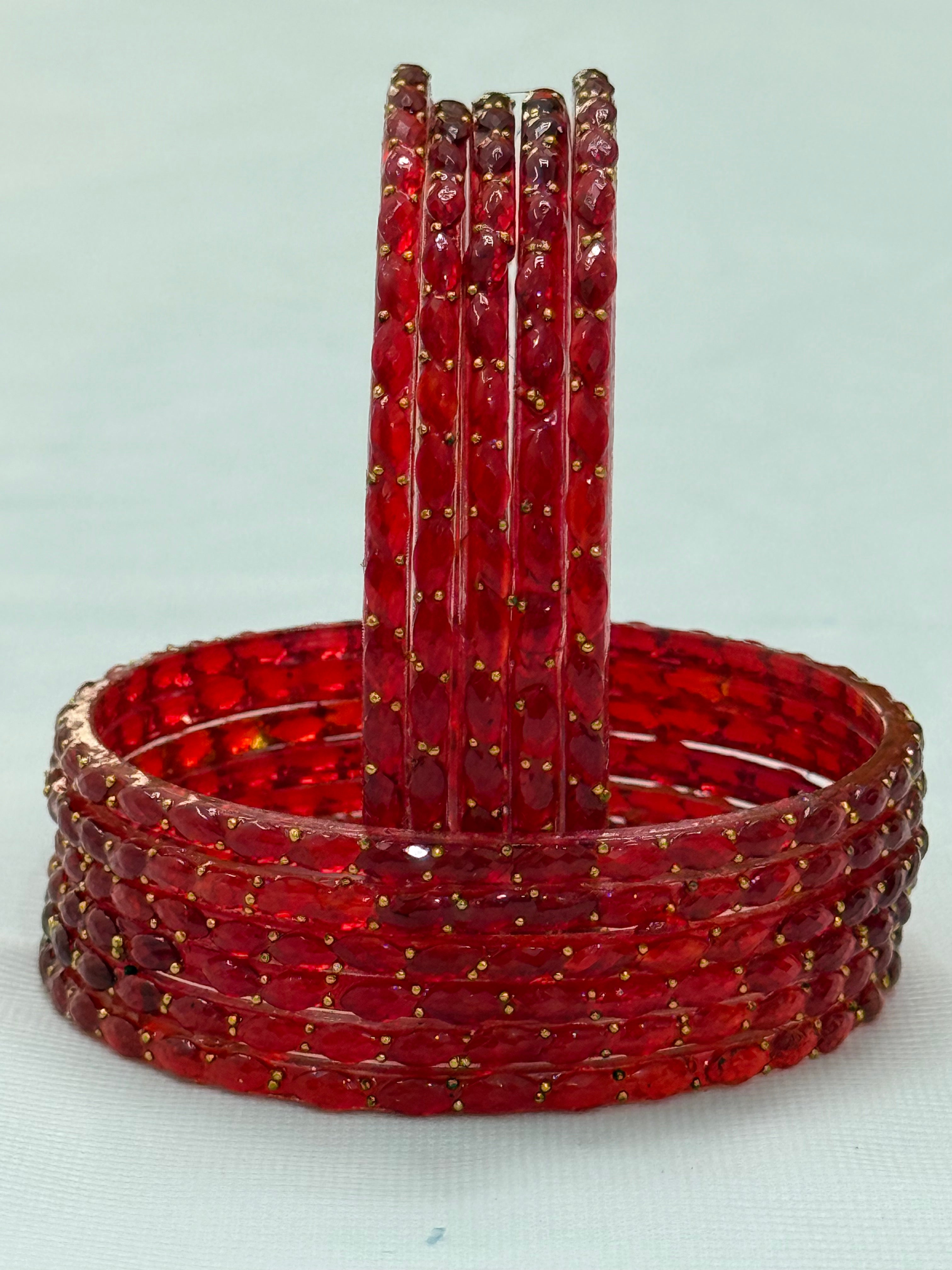 RAINDROP GLASS BANGLES PACK OF 12