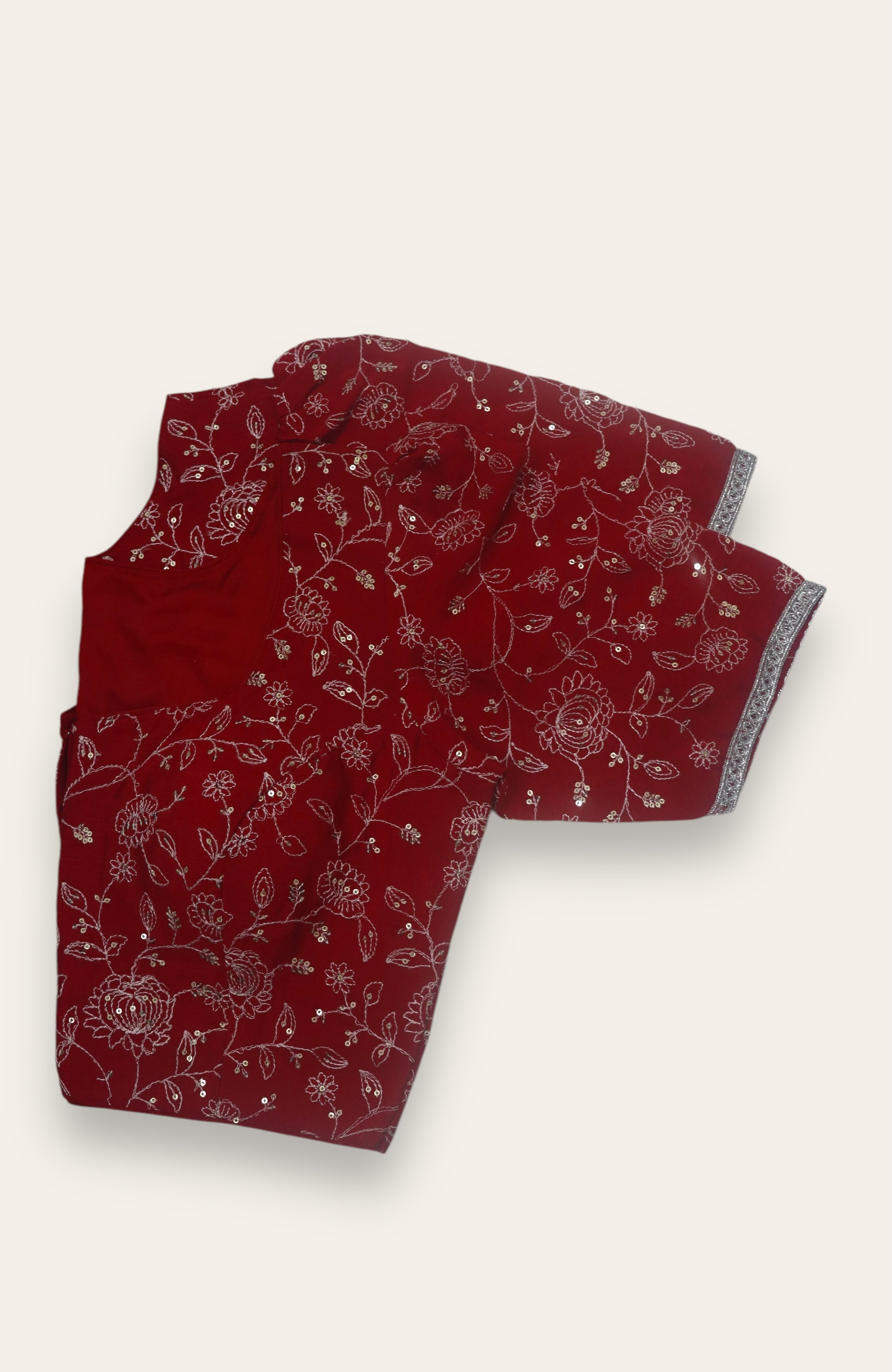 FANCY READYMADE BLOUSE - RUBY RED