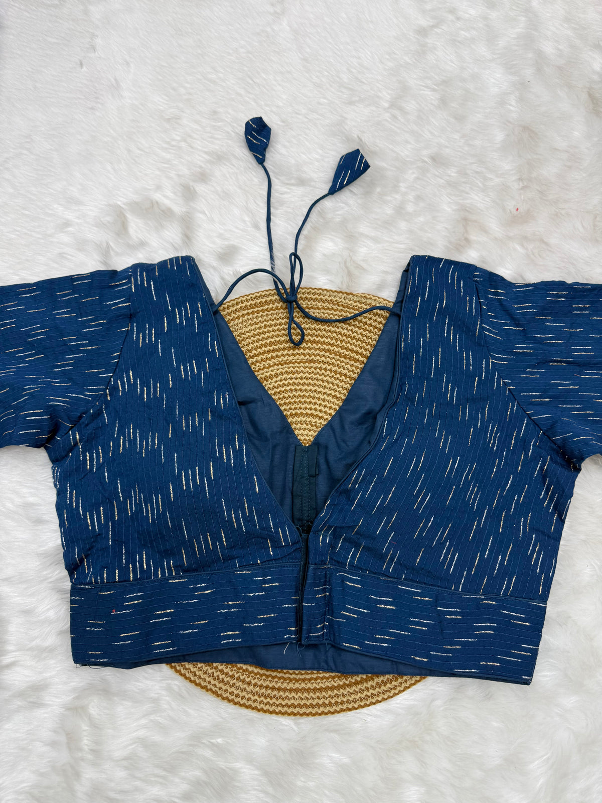 DESIGNER READYMADE BLOUSE - NAVY BLUE