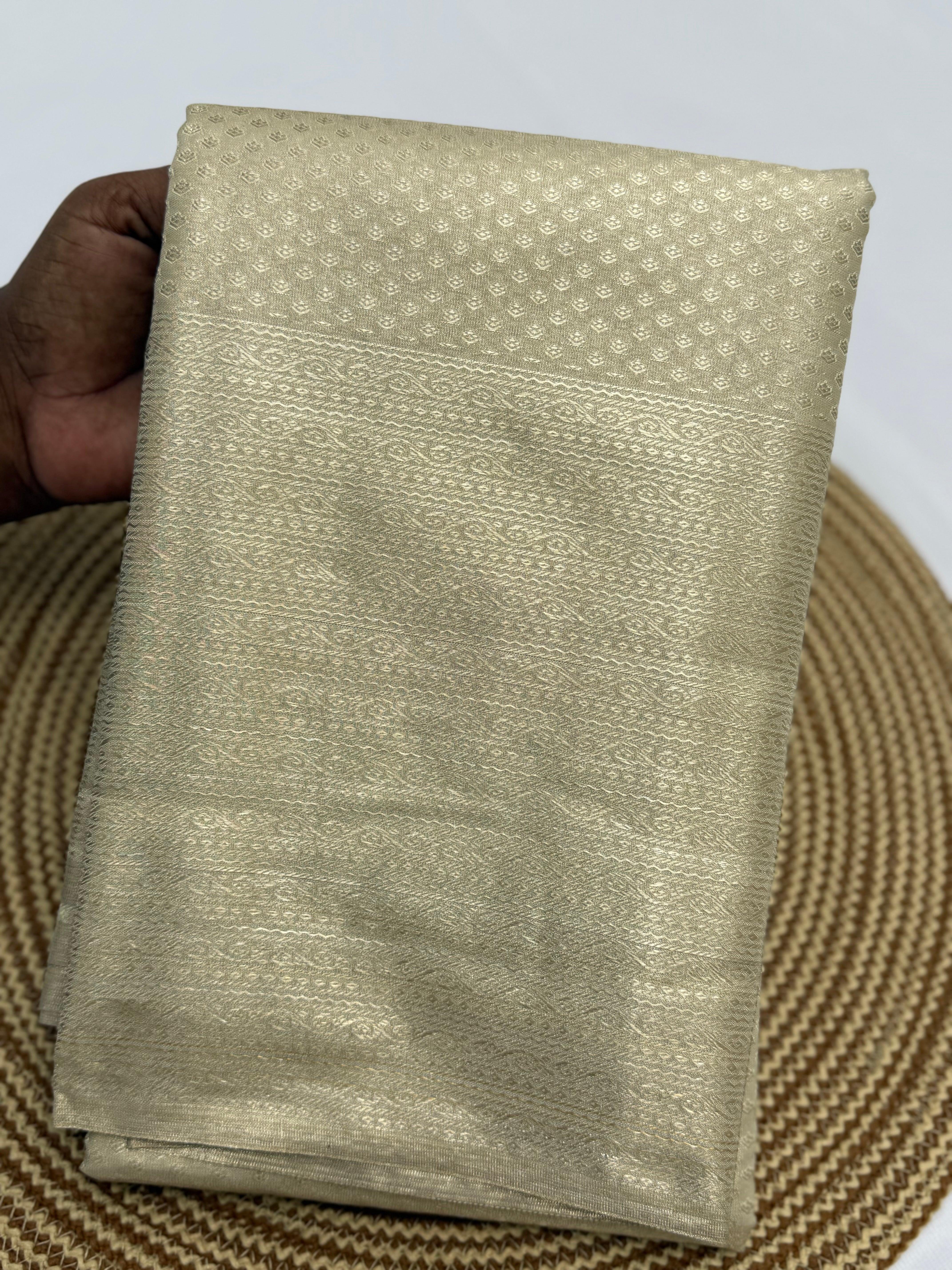 PREMIUM KANCHI TISUSE SILK SAREE - SANDAL