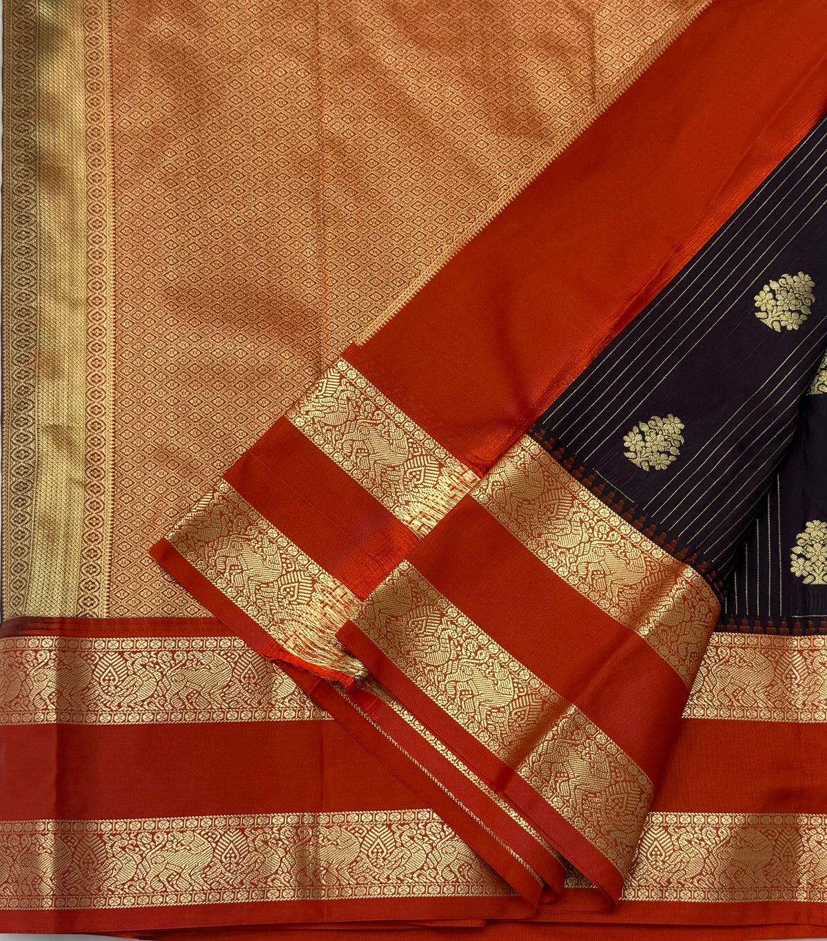 PREMIUM SEMI KANCHI SILK SAREE - DEEP PLUM