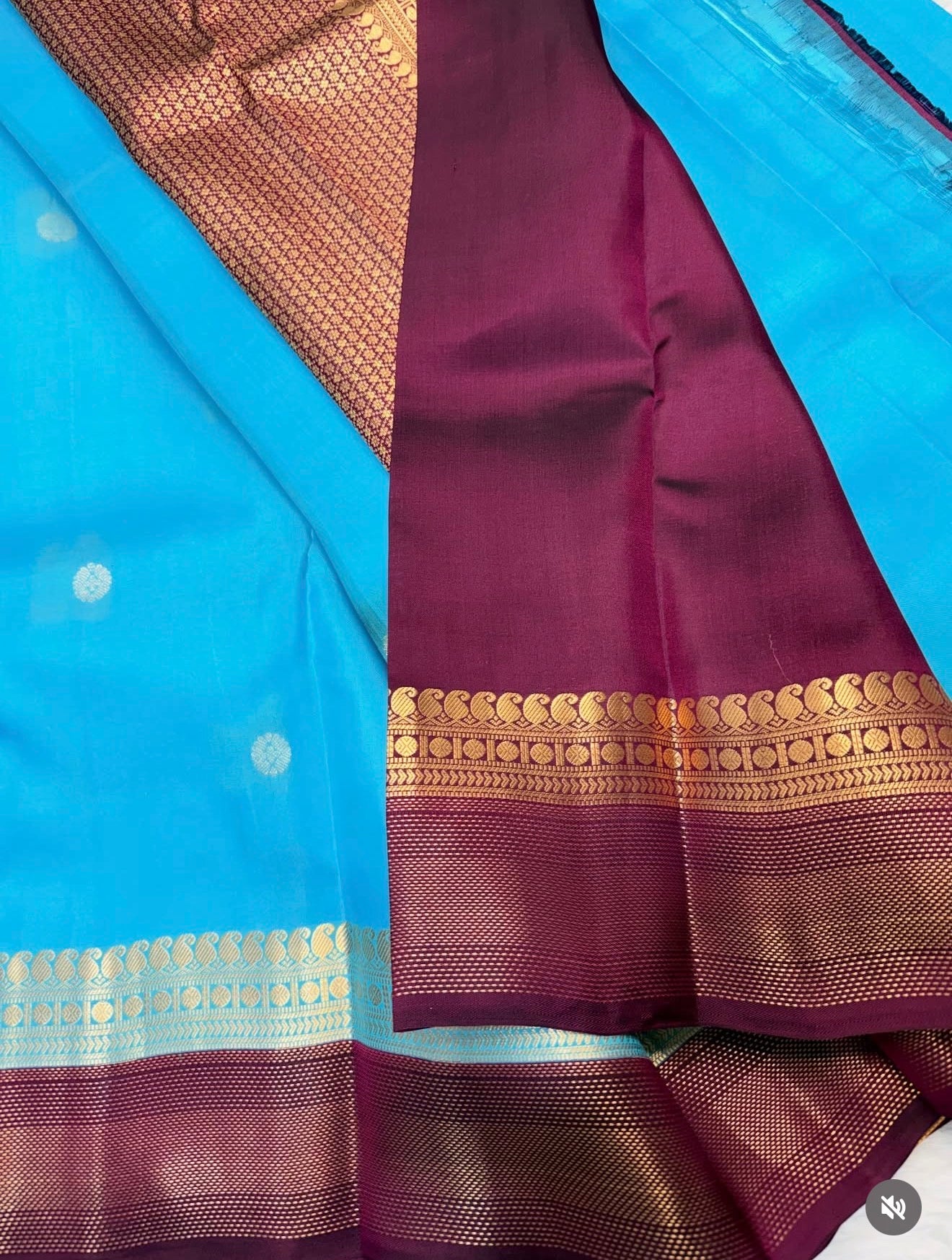 KANCHIPURAM PURE SILK SAREE | SILKMARK® CERTIFIED - SKYBLUE