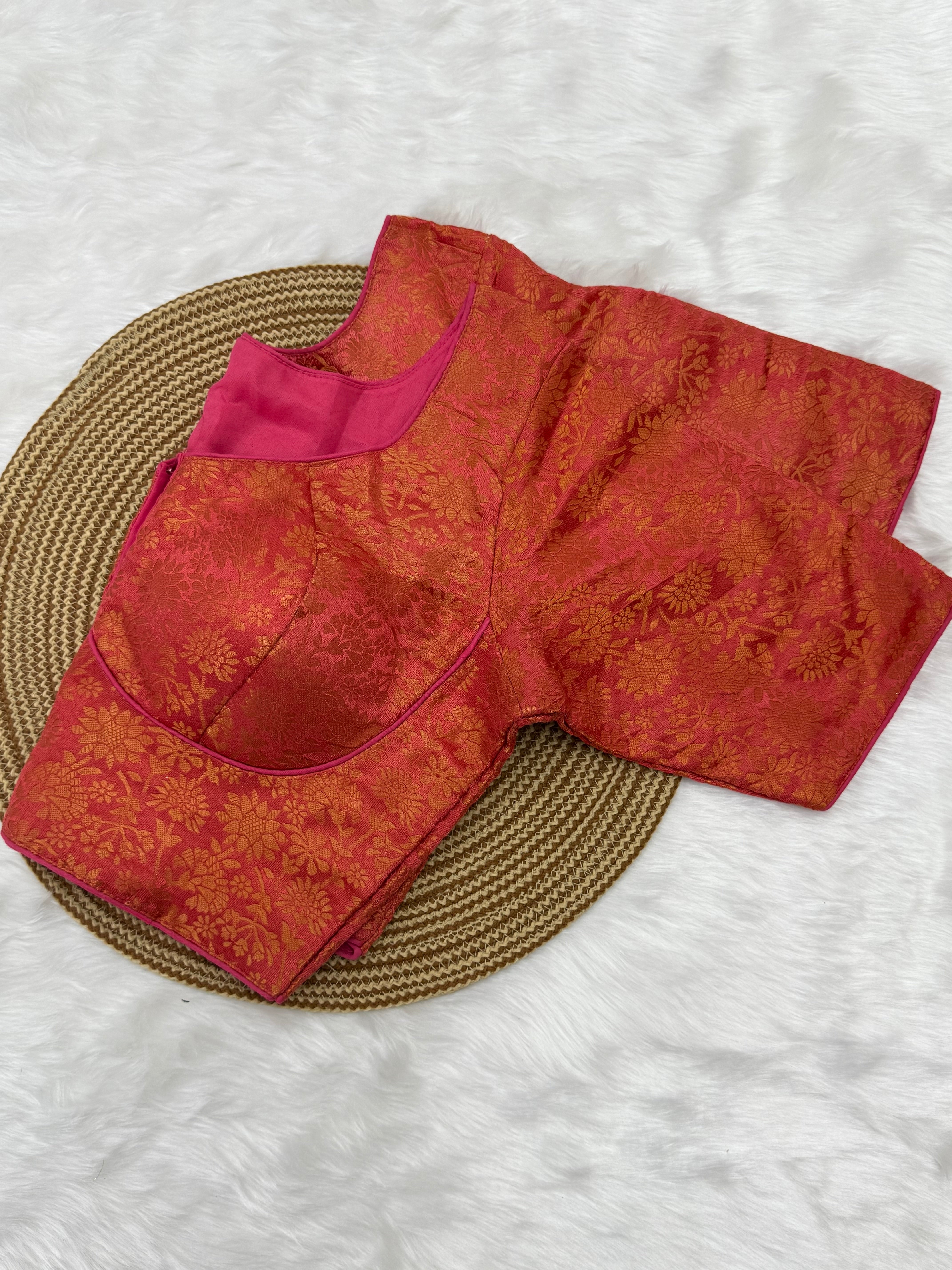 READYMADE JACQUARD SAREE BLOUSE