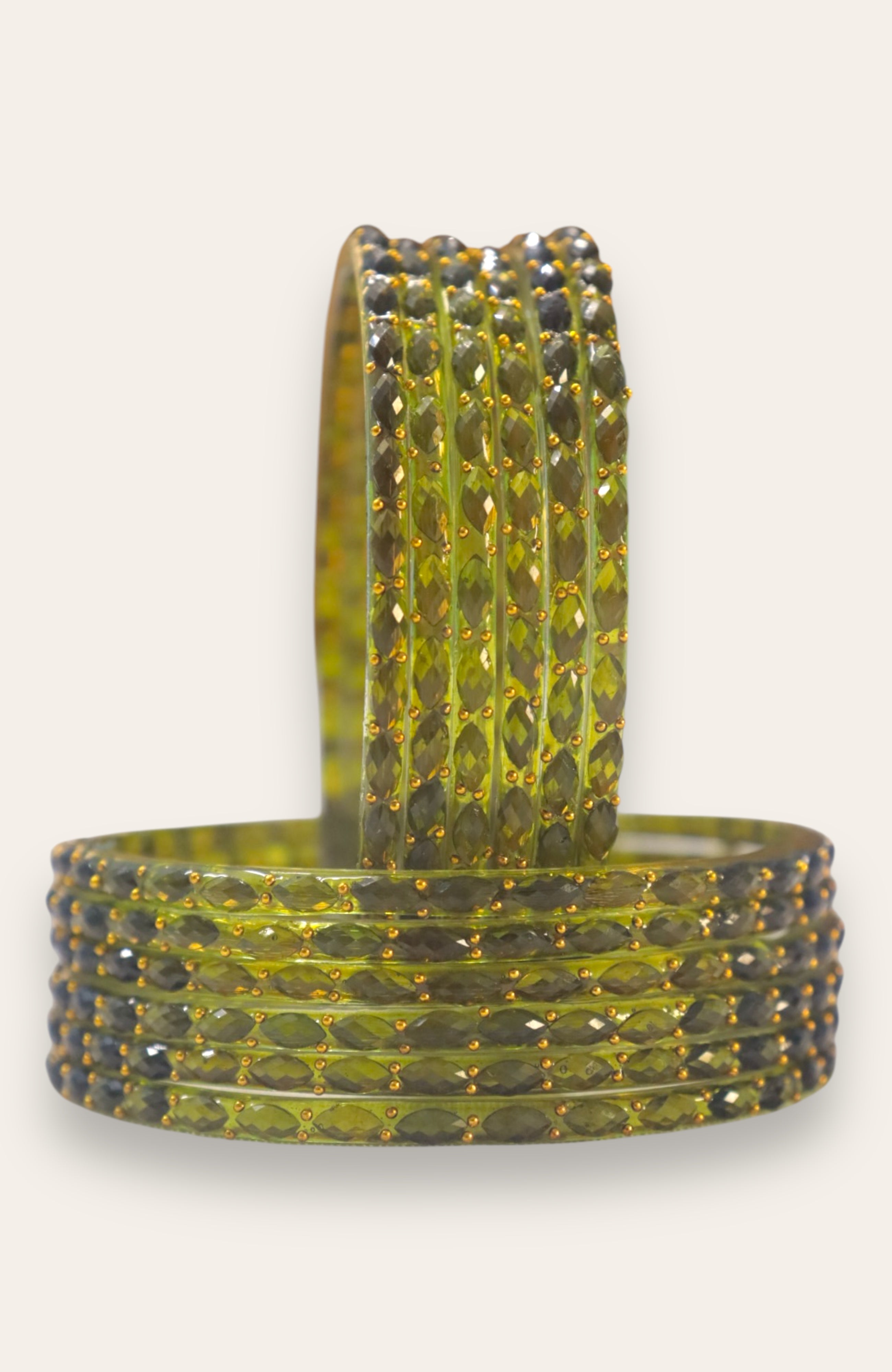 RAINDROP GLASS BANGLES PACK OF 12
