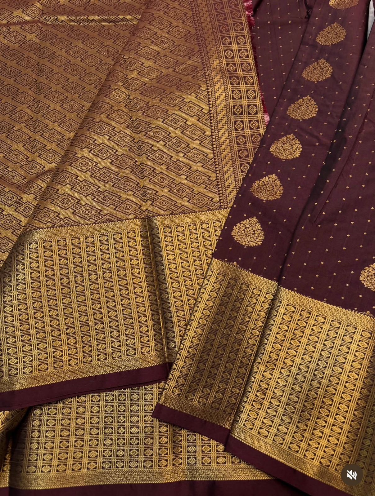 PREMIUM SEMI KANCHI SILK SAREE - BROWN