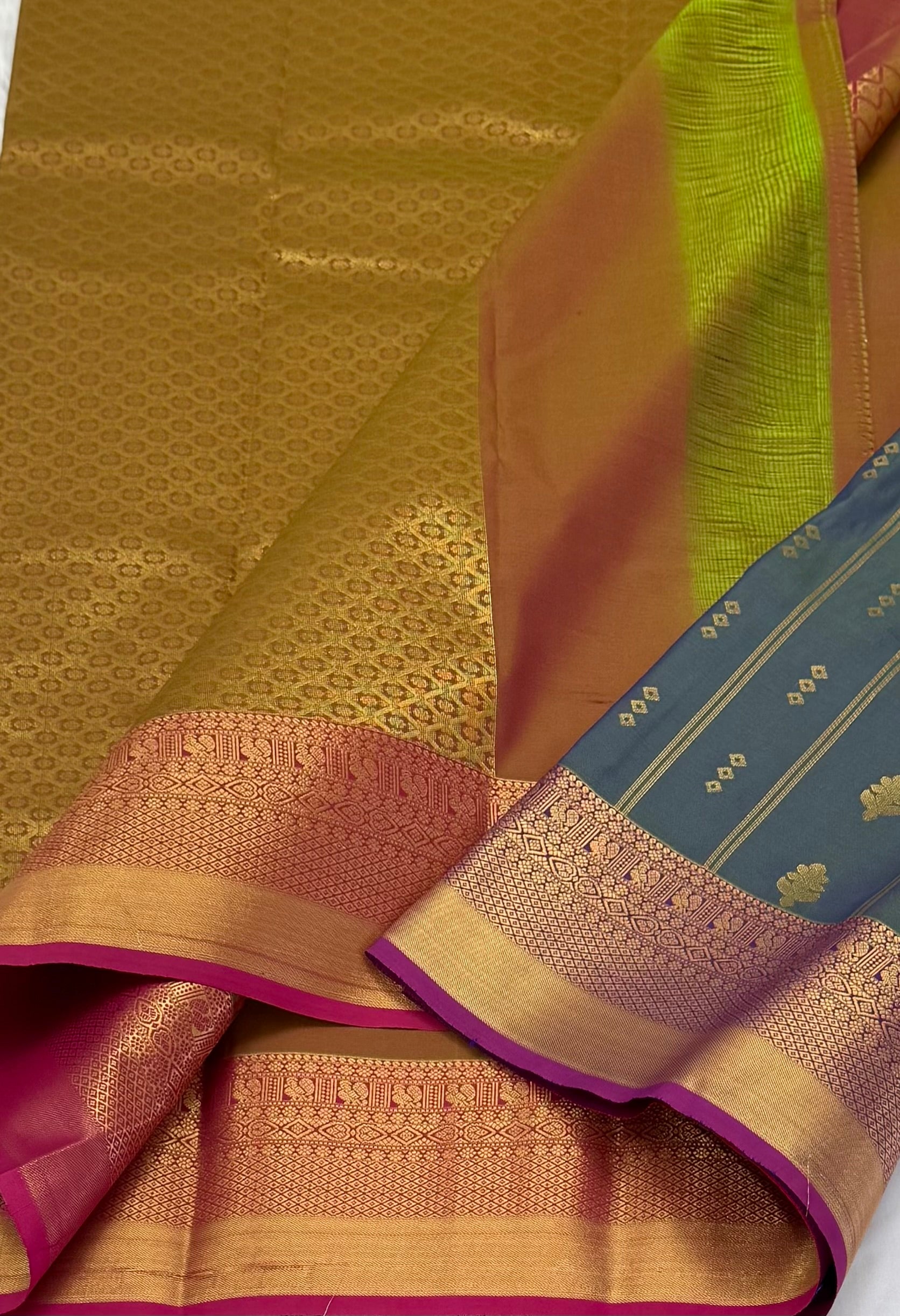 KARUNYA'S SPECIAL SOFT SILK SAREE - BLUISH GREY
