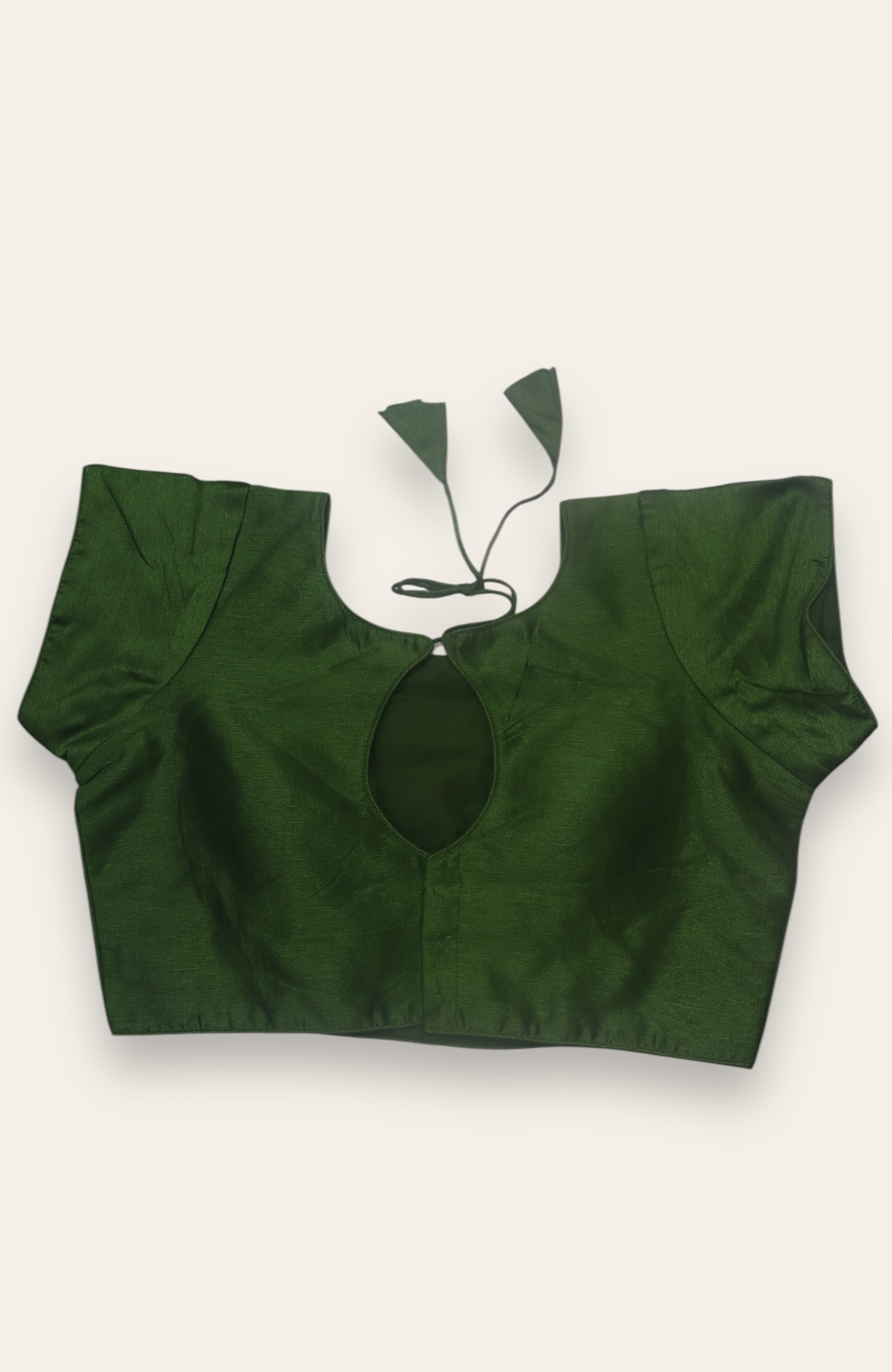 READYMADE SAREE BLOUSE - OLIVE GREEN