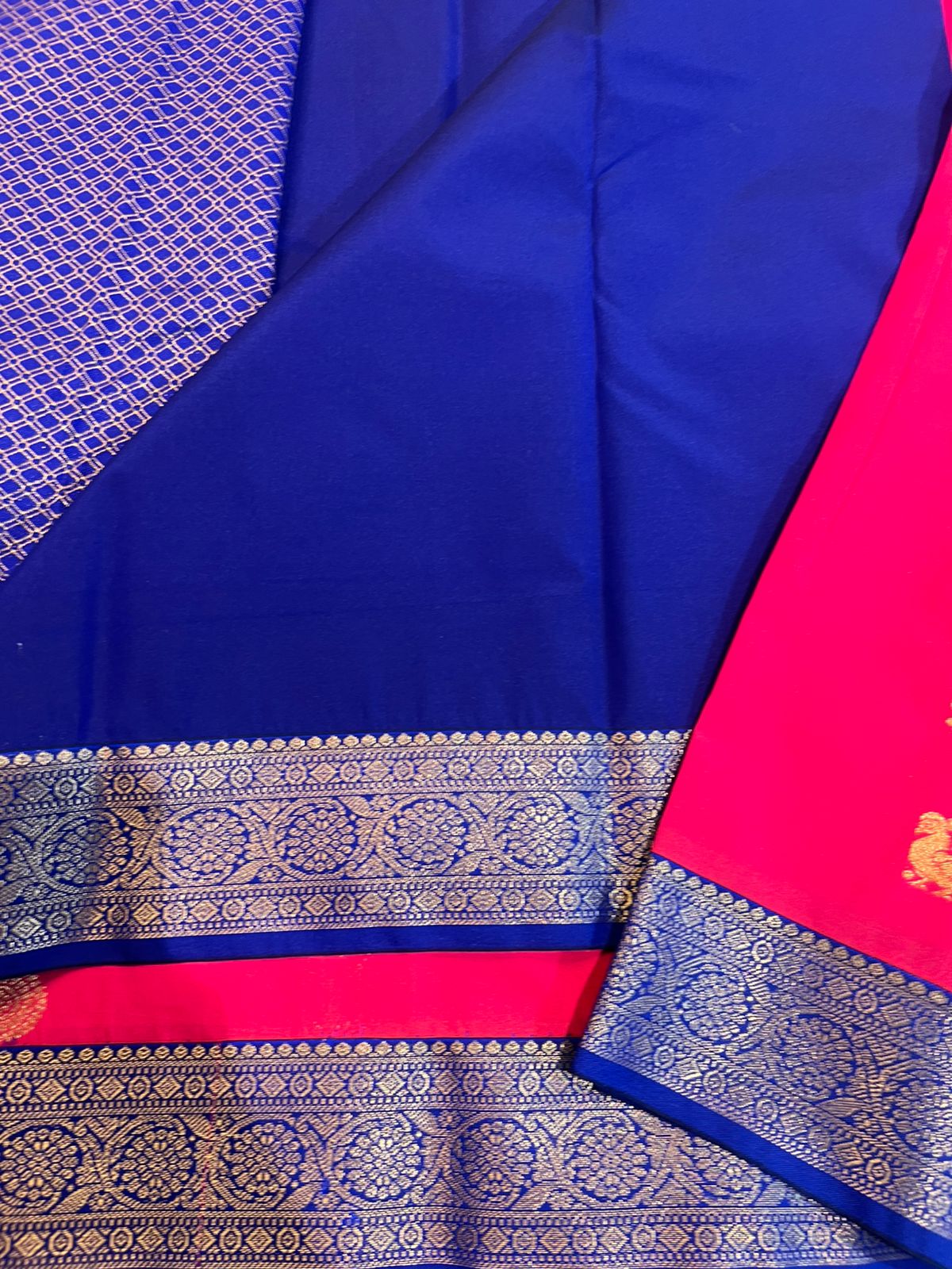 PREMIUM SEMI KANCHI SILK SAREE - PEACH PINK