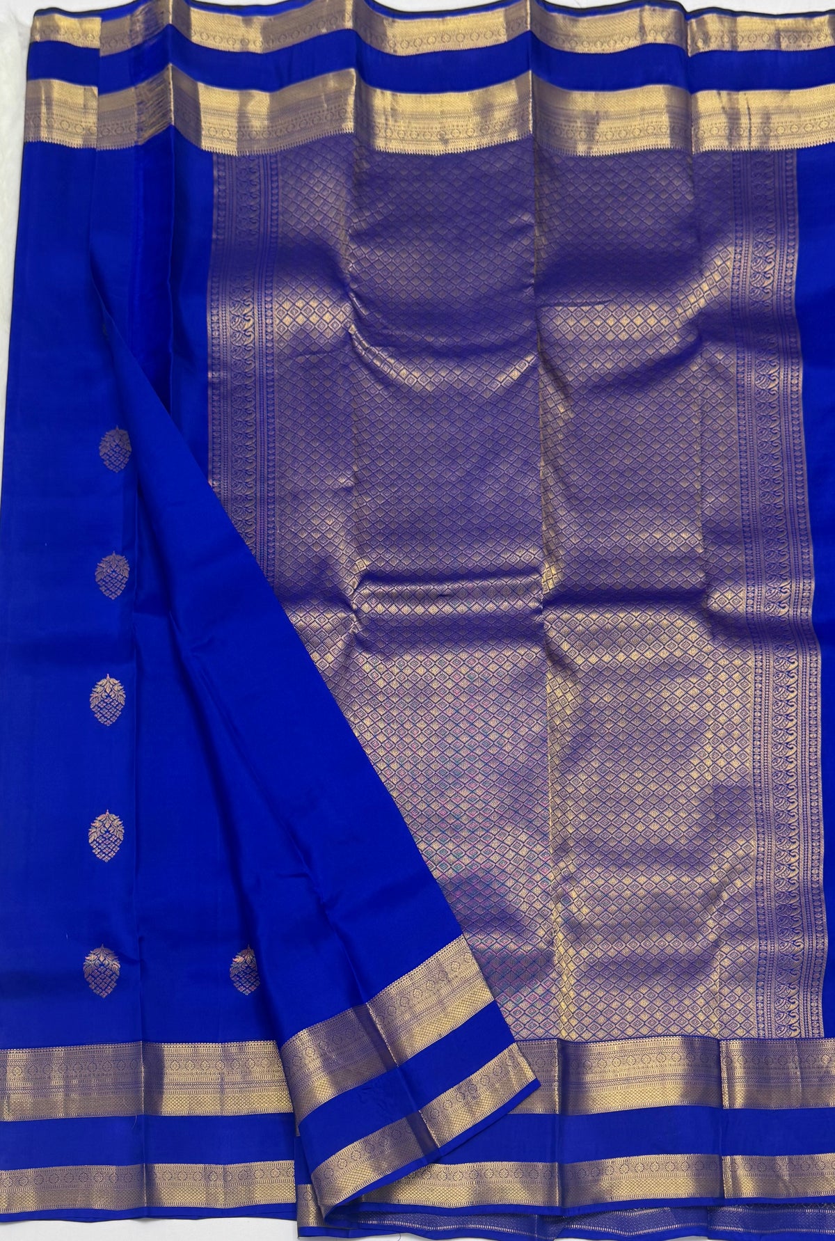 KANCHIPURAM PURE SILK SAREE | SILKMARK® CERTIFIED - ROYAL BLUE