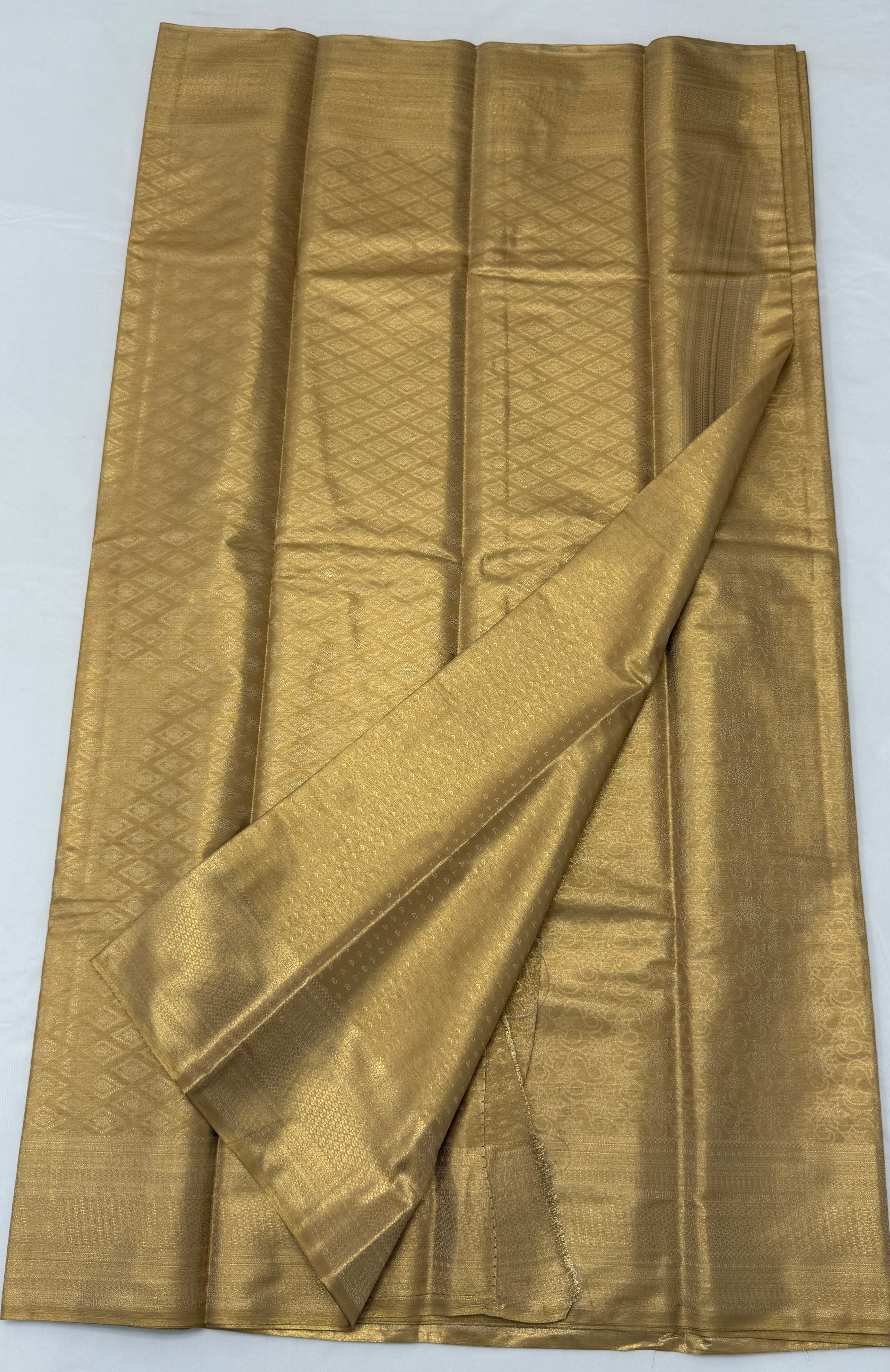 PREMIUM KANCHI TISUSE SILK SAREE - GOLD