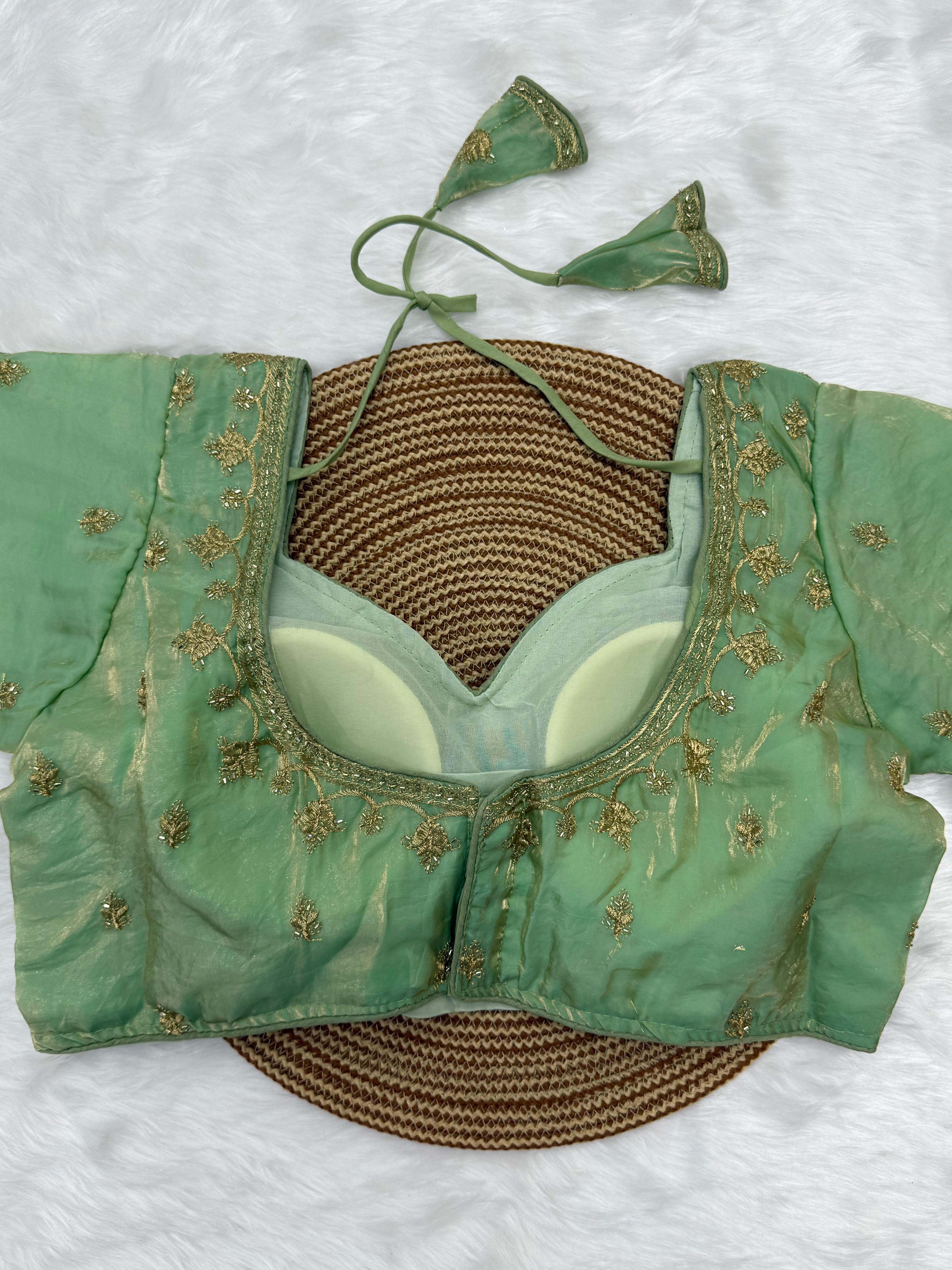 AARI WORK BRIDAL SAREE BLOUSE