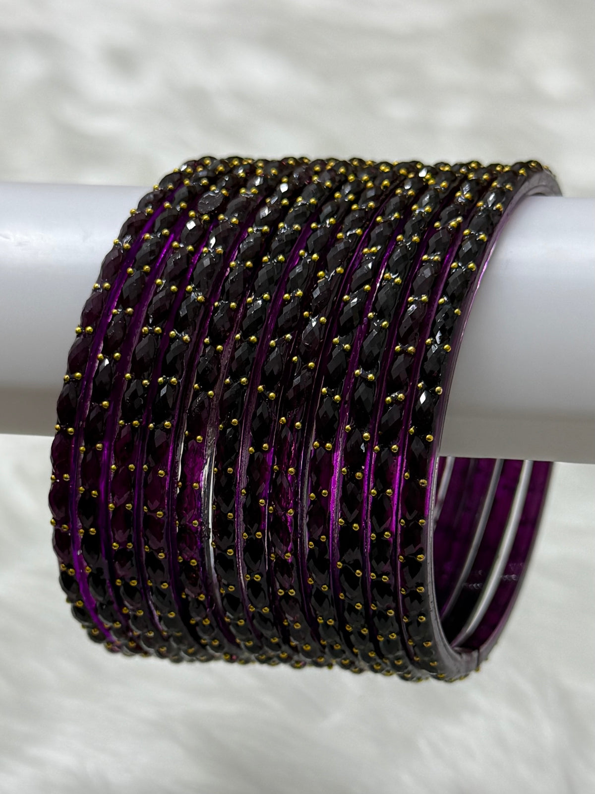 RAINDROP GLASS BANGLES PACK OF 12