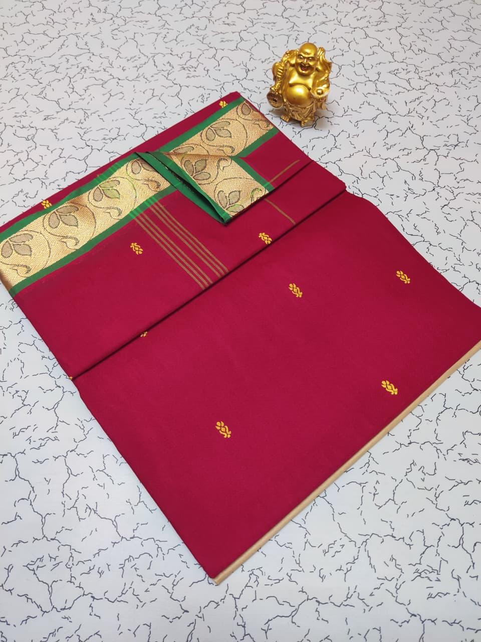 CHETTINADU COTTON SAREES - MAGENTA