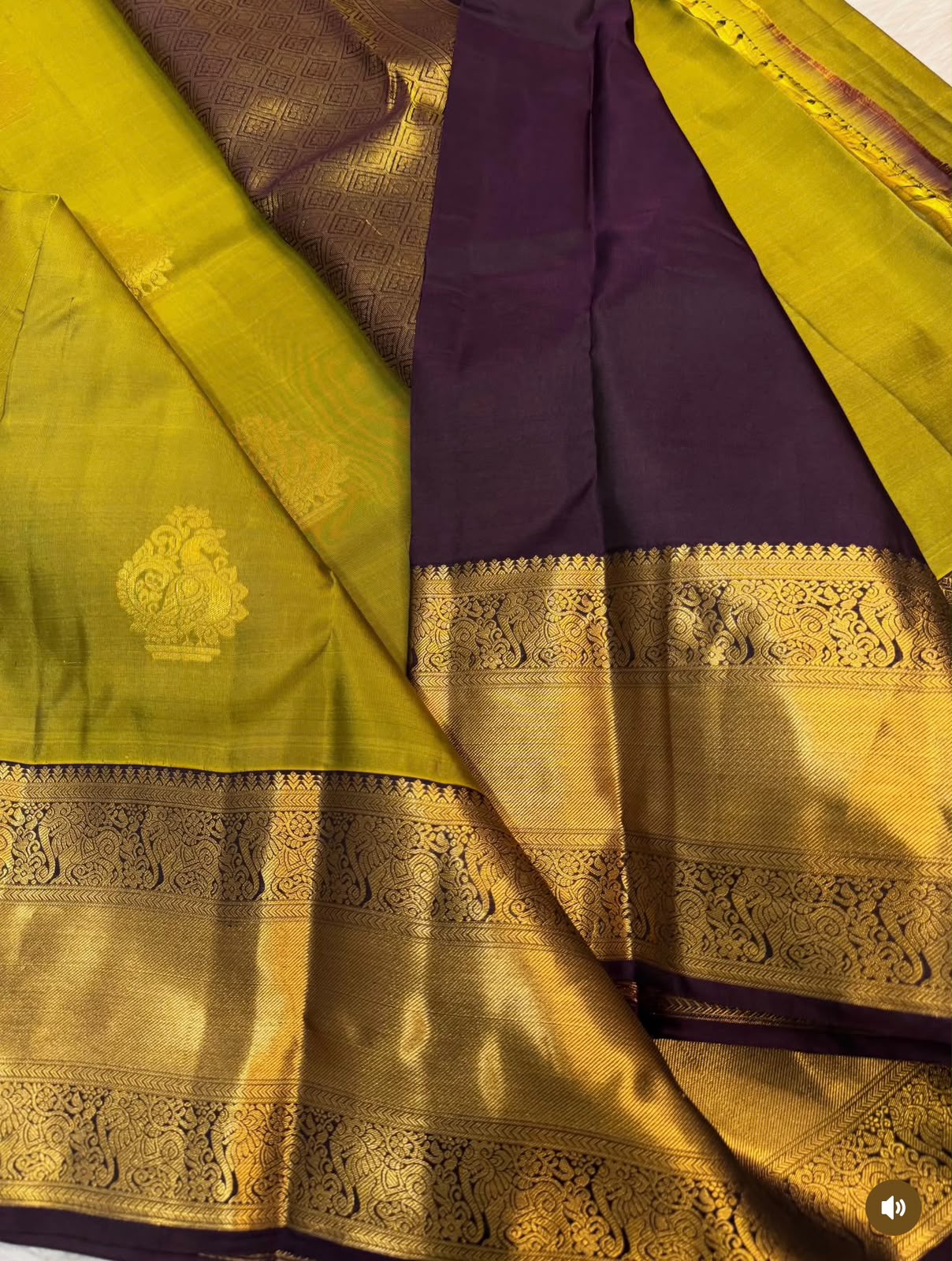 KANCHIPURAM PURE SILK SAREE | SILKMARK® CERTIFIED - OLIVE GREEN