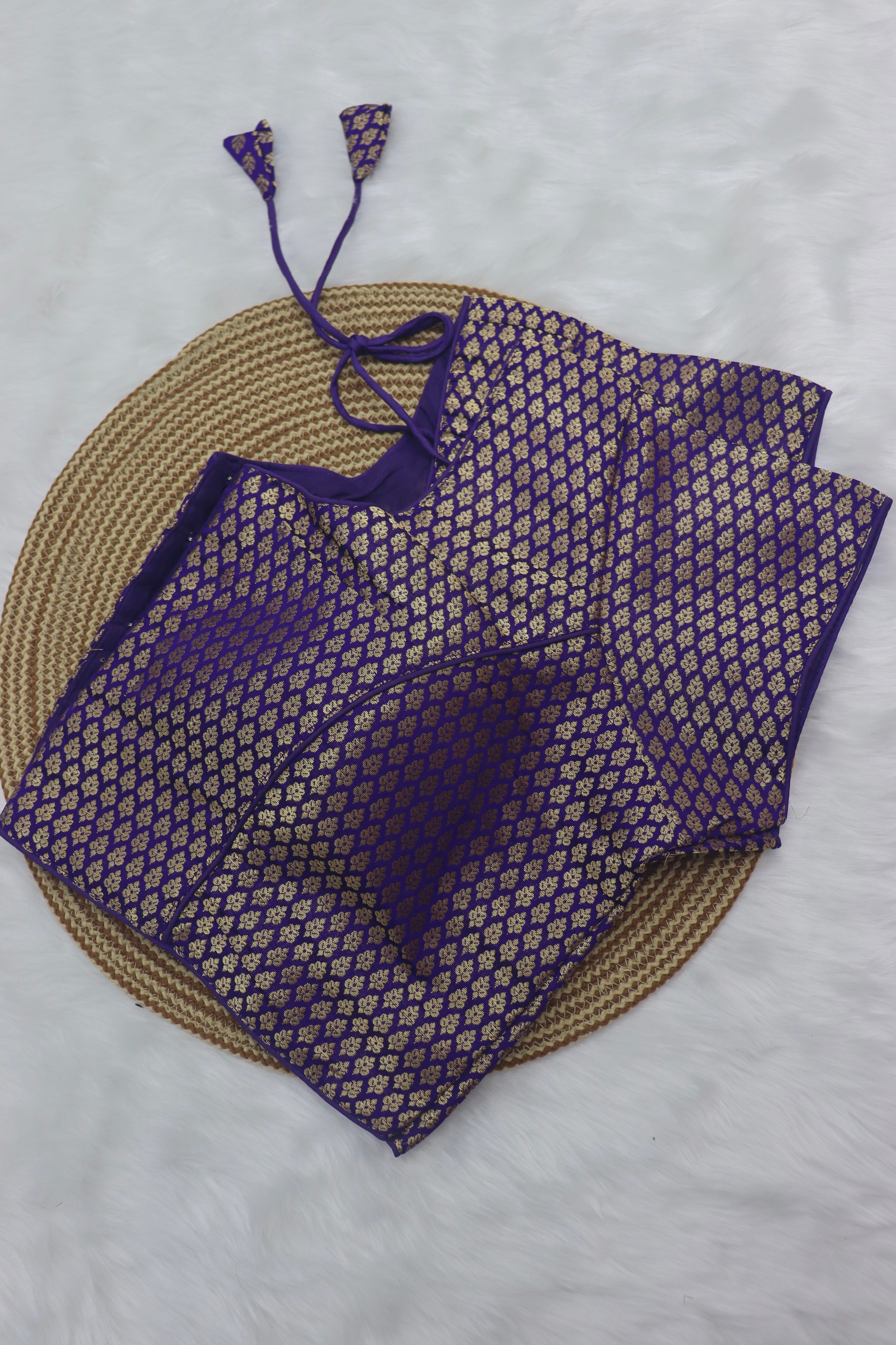 READYMADE JACQUARD SAREE BLOUSE