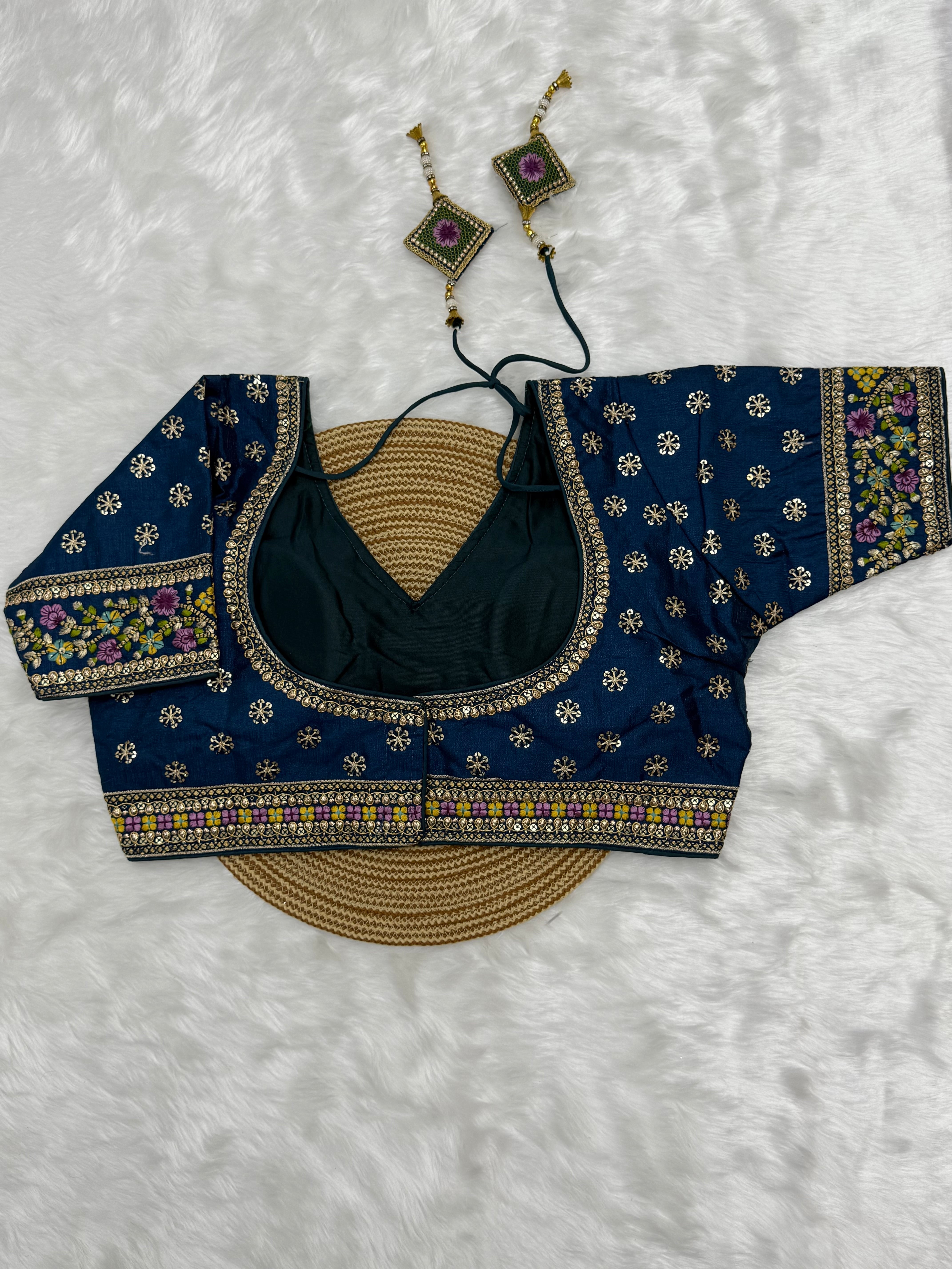 AARI WORK BRIDAL SAREE BLOUSE