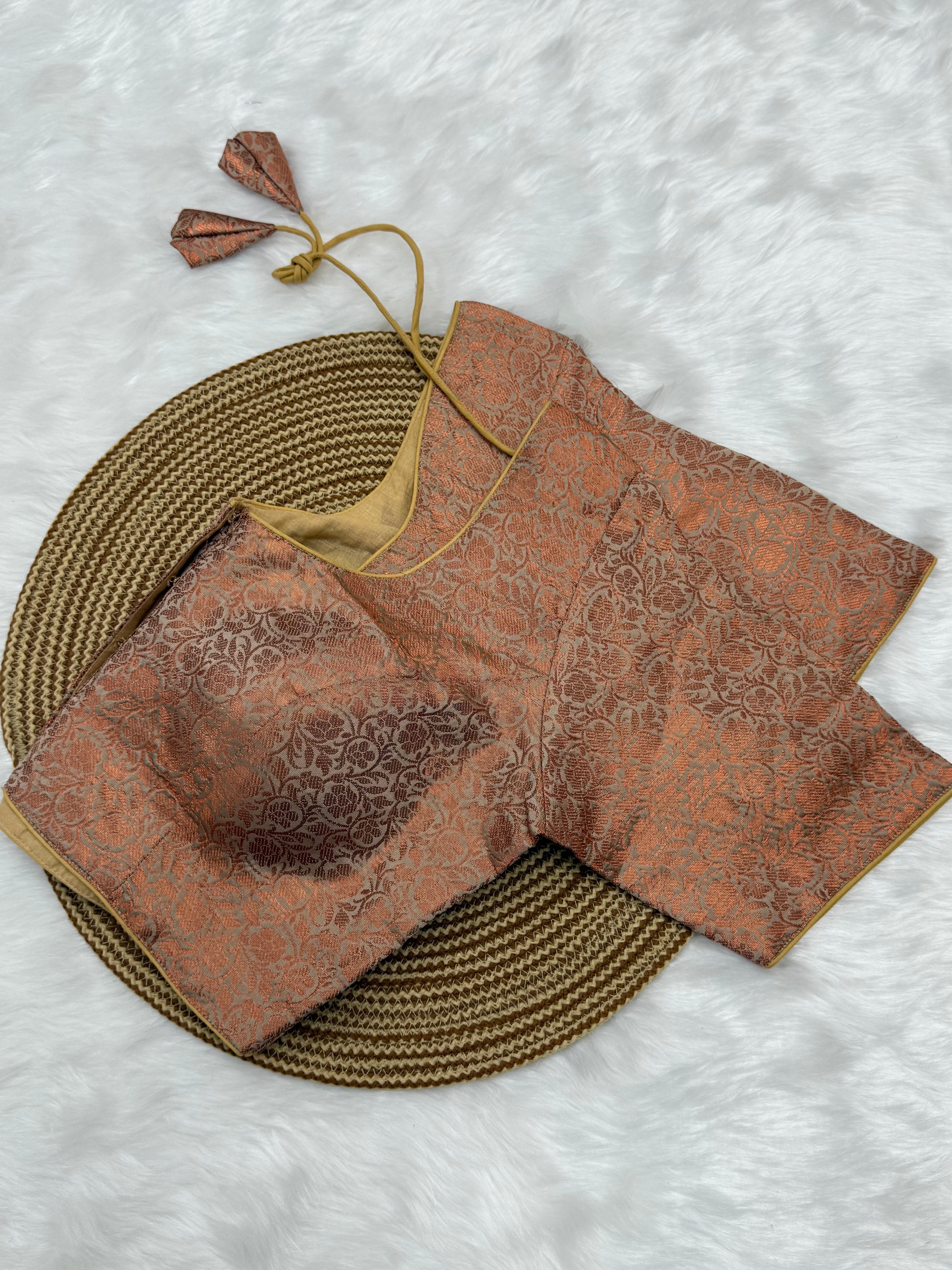 READYMADE JACQUARD SAREE BLOUSE