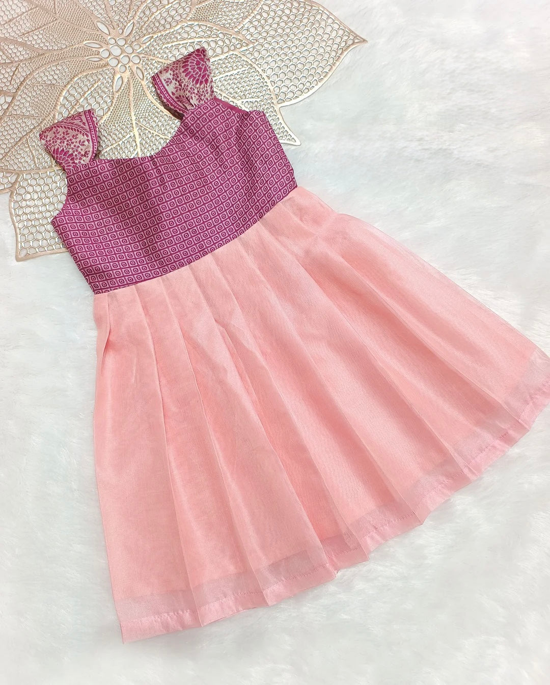 PINK NEW BORN FROCK