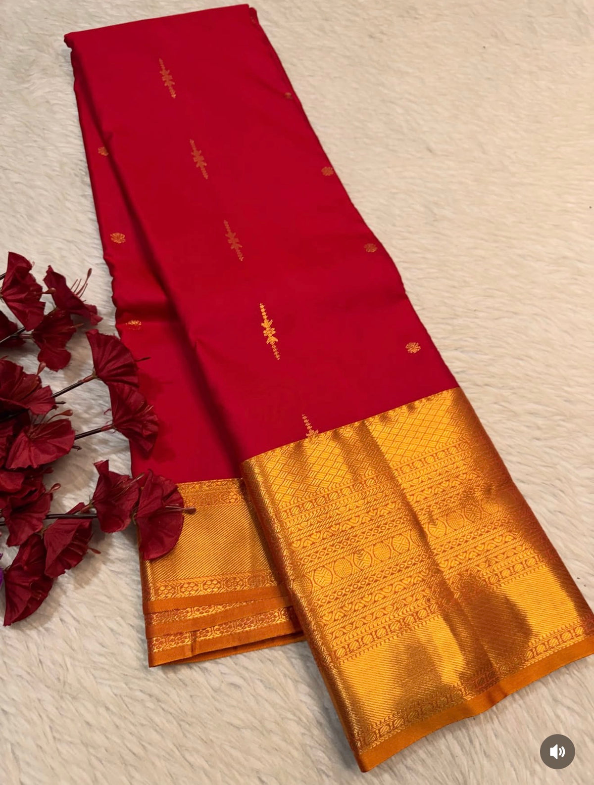 PREMIUM SEMI KANCHI SILK SAREE - RED