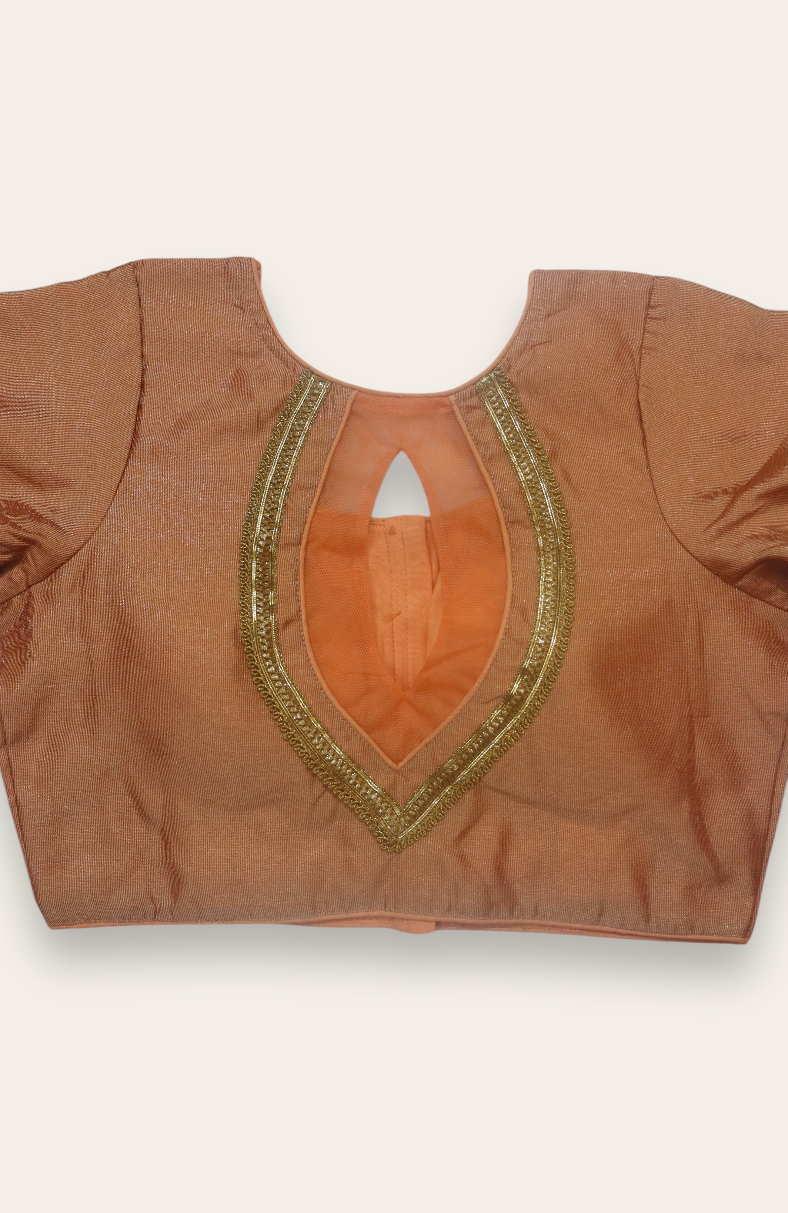 DESIGNER READYMADE BLOUSE - PEACH