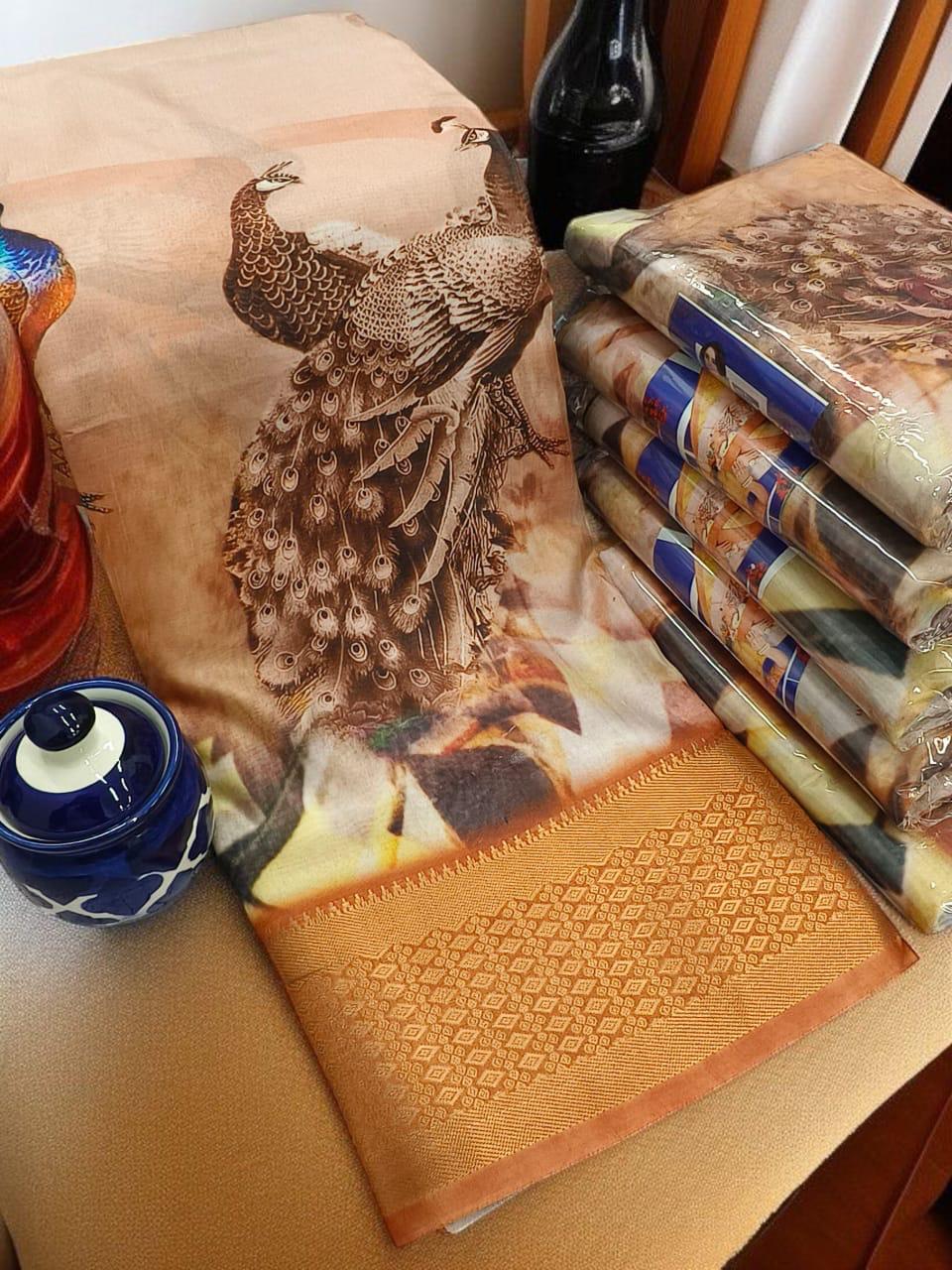 DIGITAL DOLA FANCY SELF BORDER SAREES