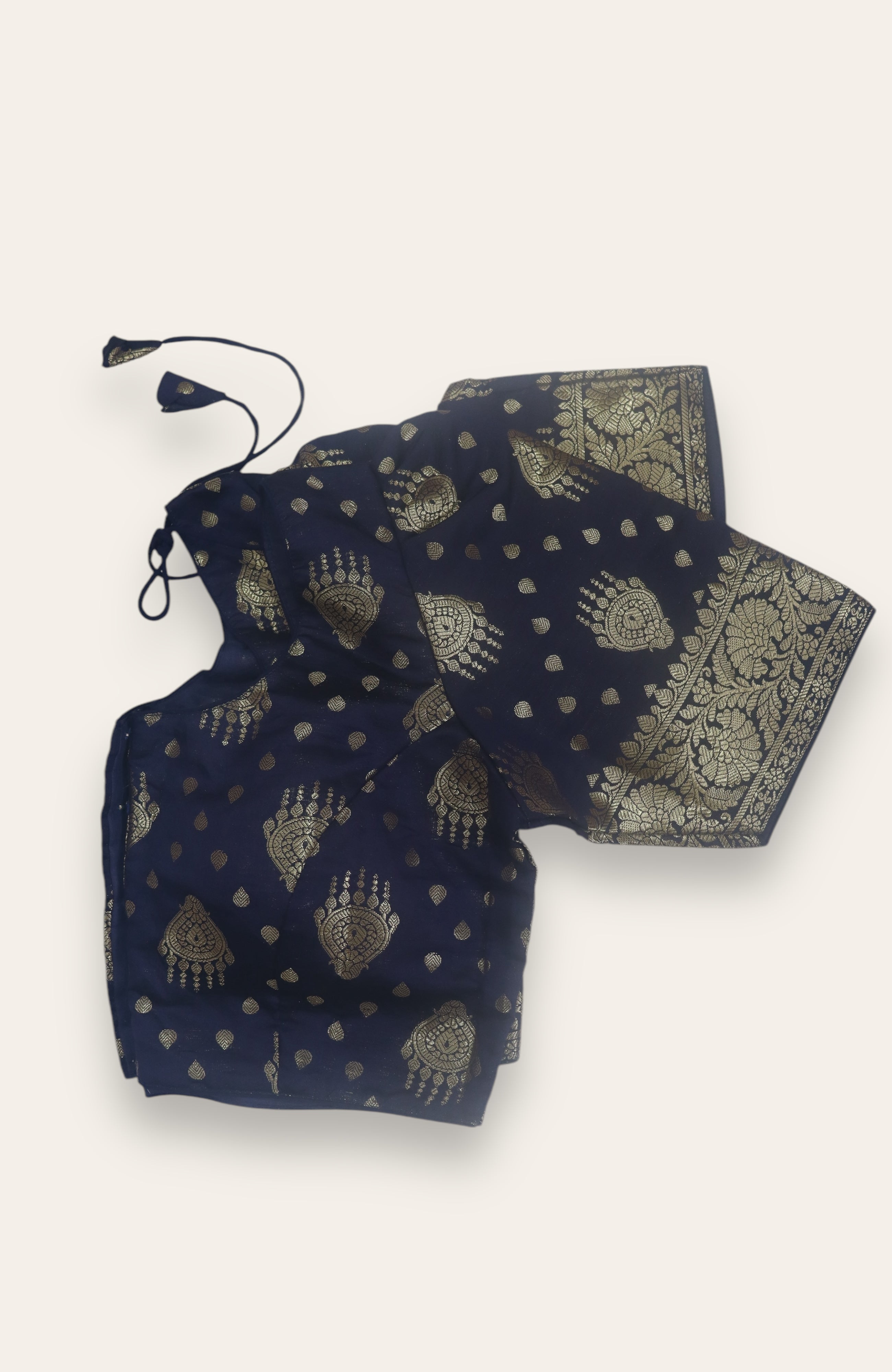 READYMADE SAREE BLOUSE - NAVY BLUE