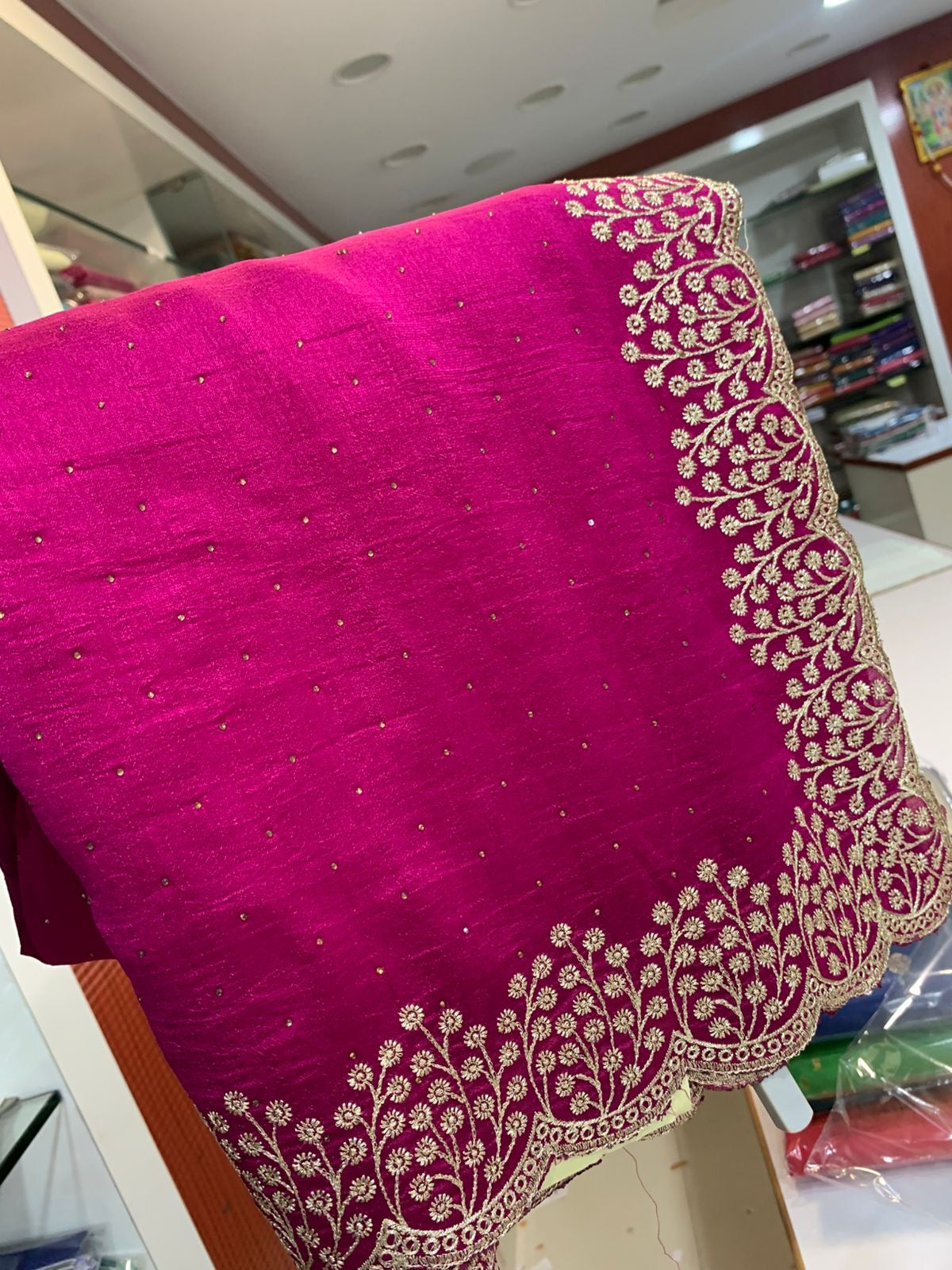 PREMIUM DESIGNER FANCY SAREE - MAGENTA