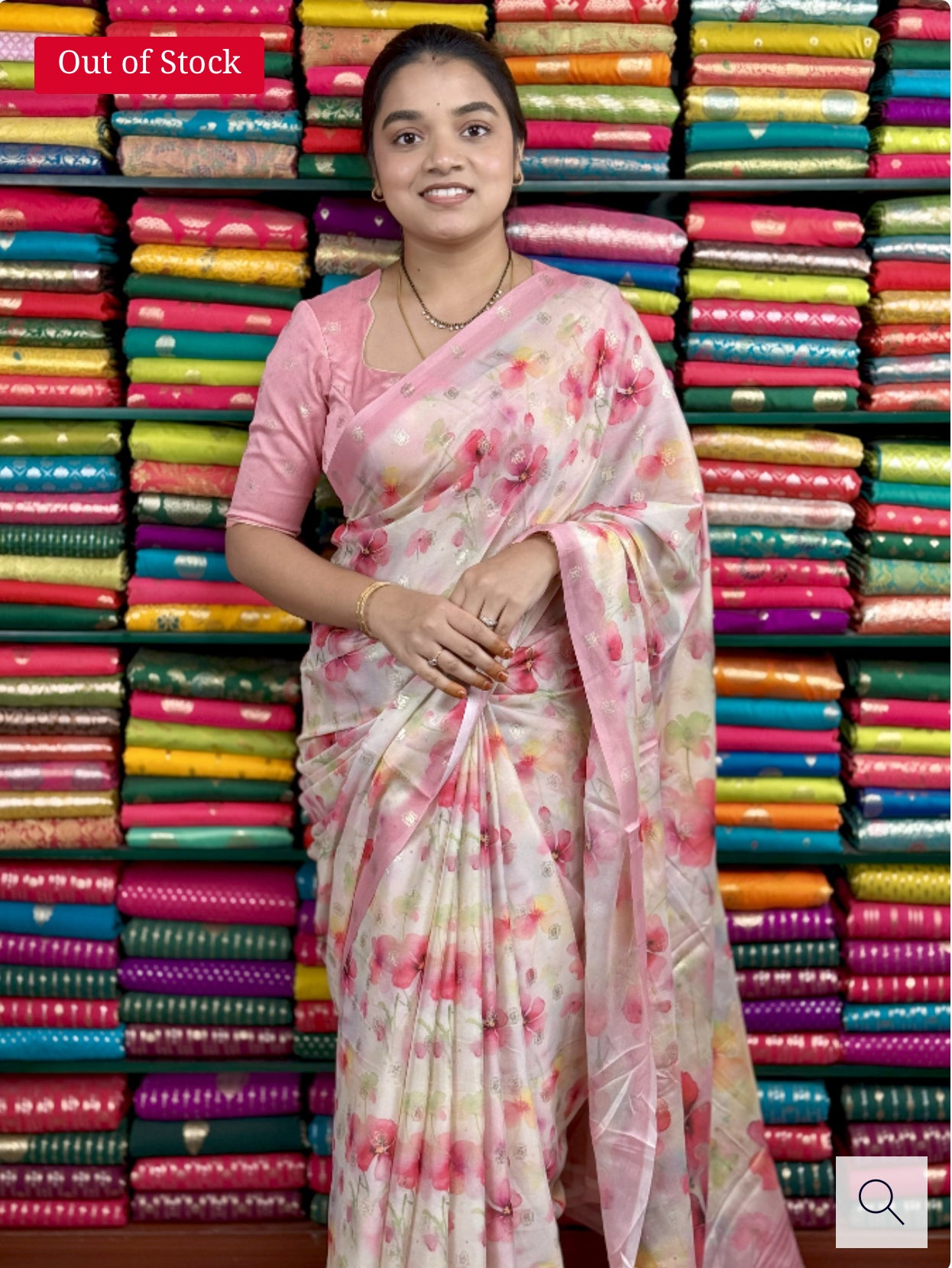 SOFT KORA MYKA PRINT LIGHT PEACH SAREE