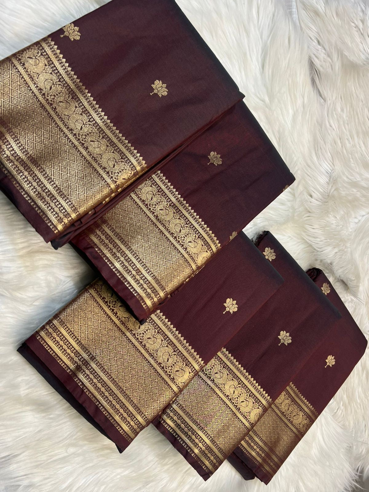 PREMIUM SEMI KANCHI SILK SAREE - SANGRIA