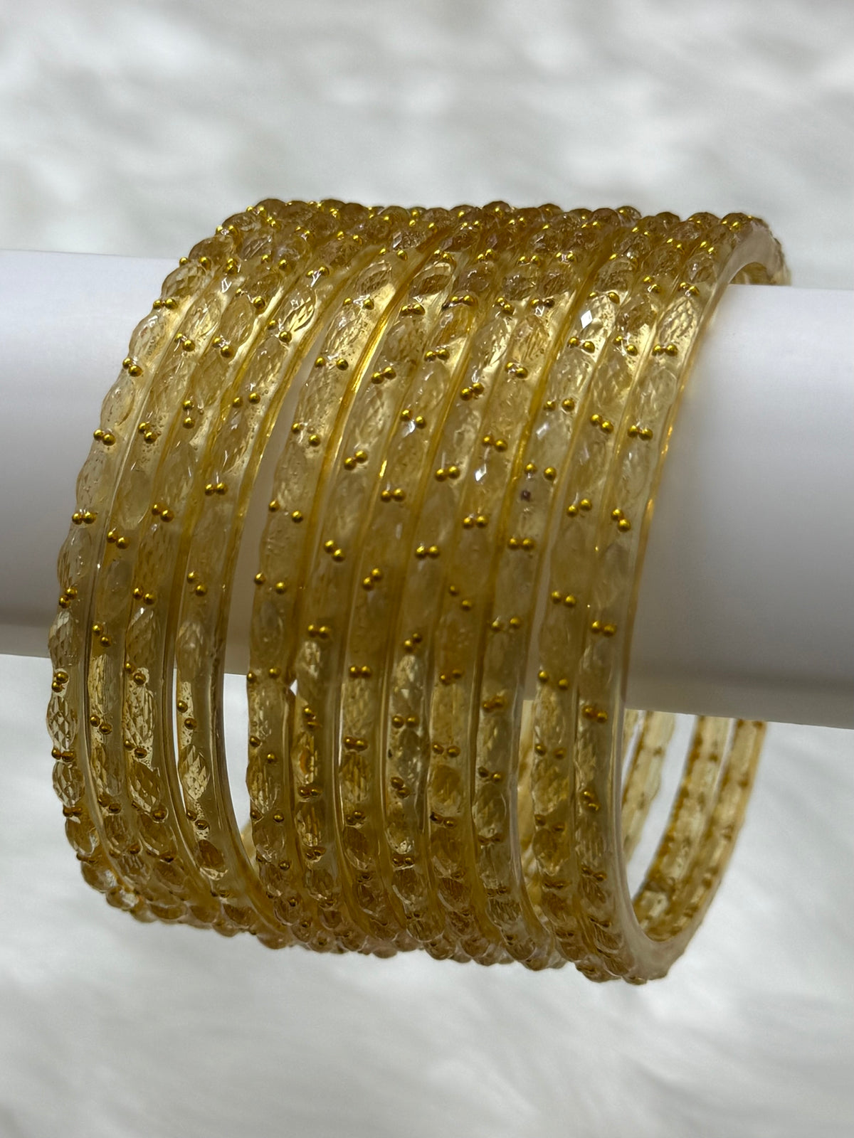 RAINDROP GLASS BANGLES PACK OF 12