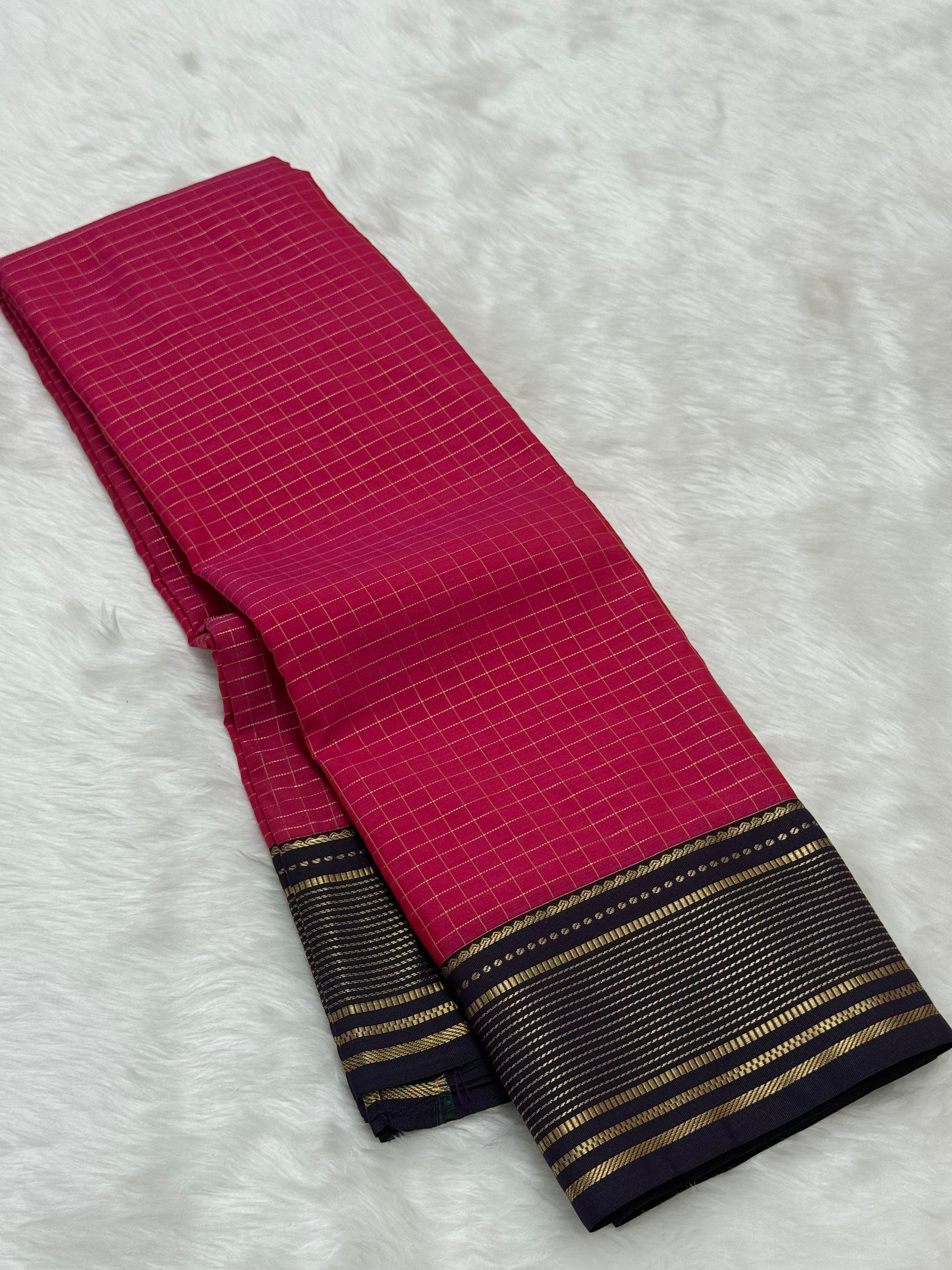 PREMIUM SEMI KANCHI SILK SAREE - PINK