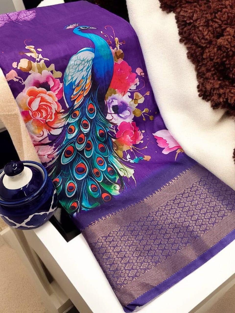 DIGITAL DOLA FANCY SELF BORDER SAREES