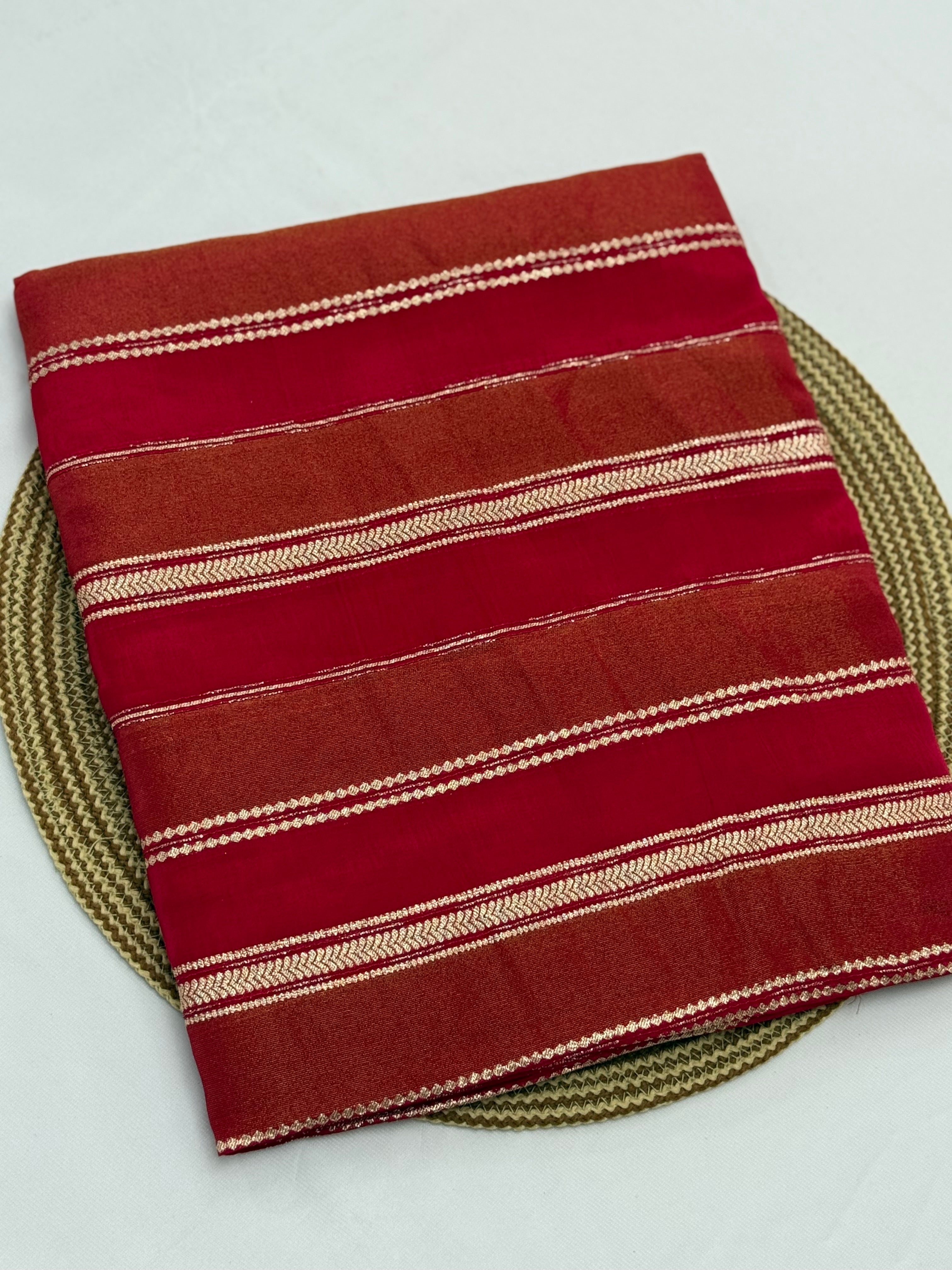 PREMIUM SATIN SILK SAREE - RED