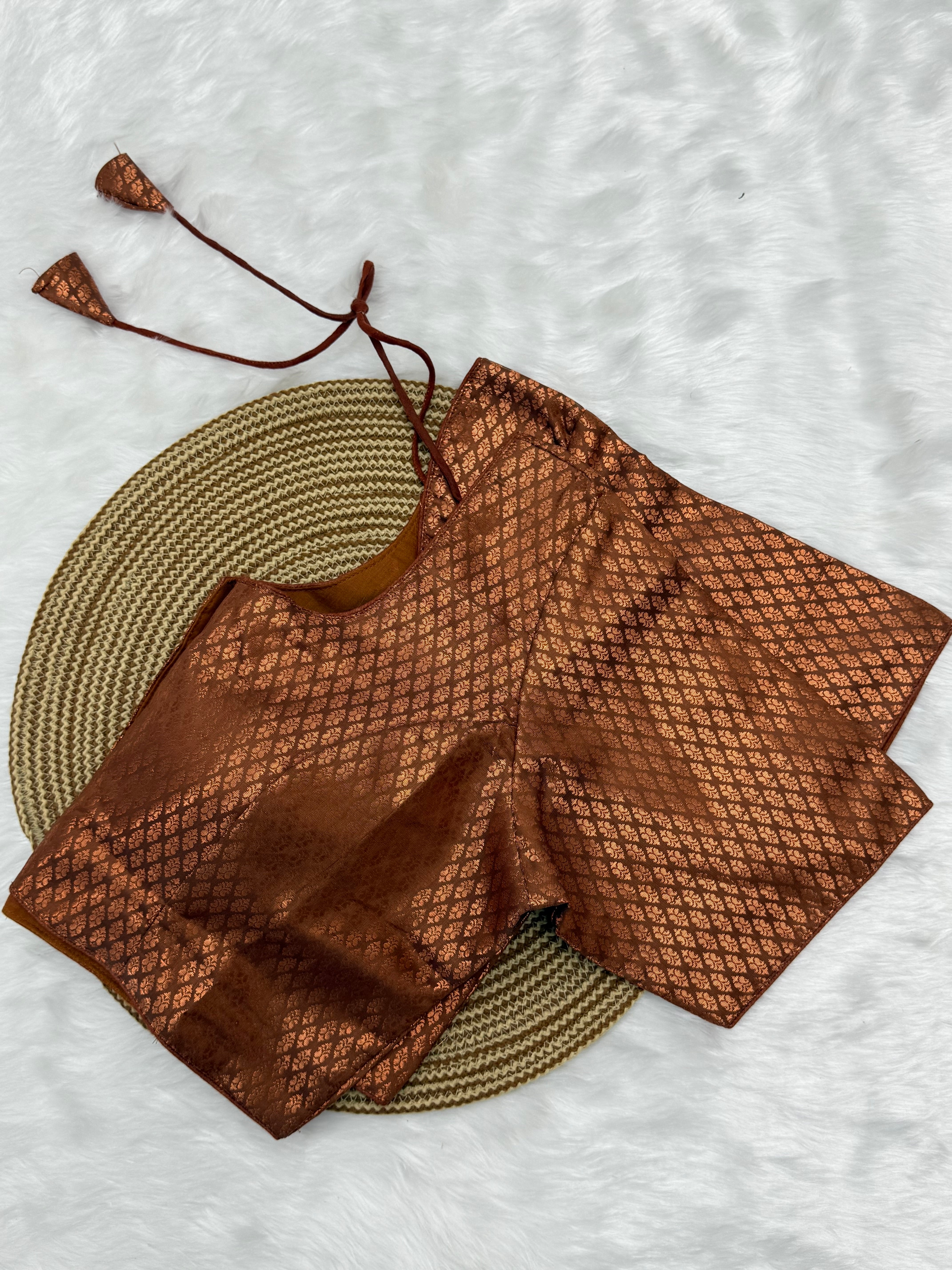 READYMADE JACQUARD SAREE BLOUSE