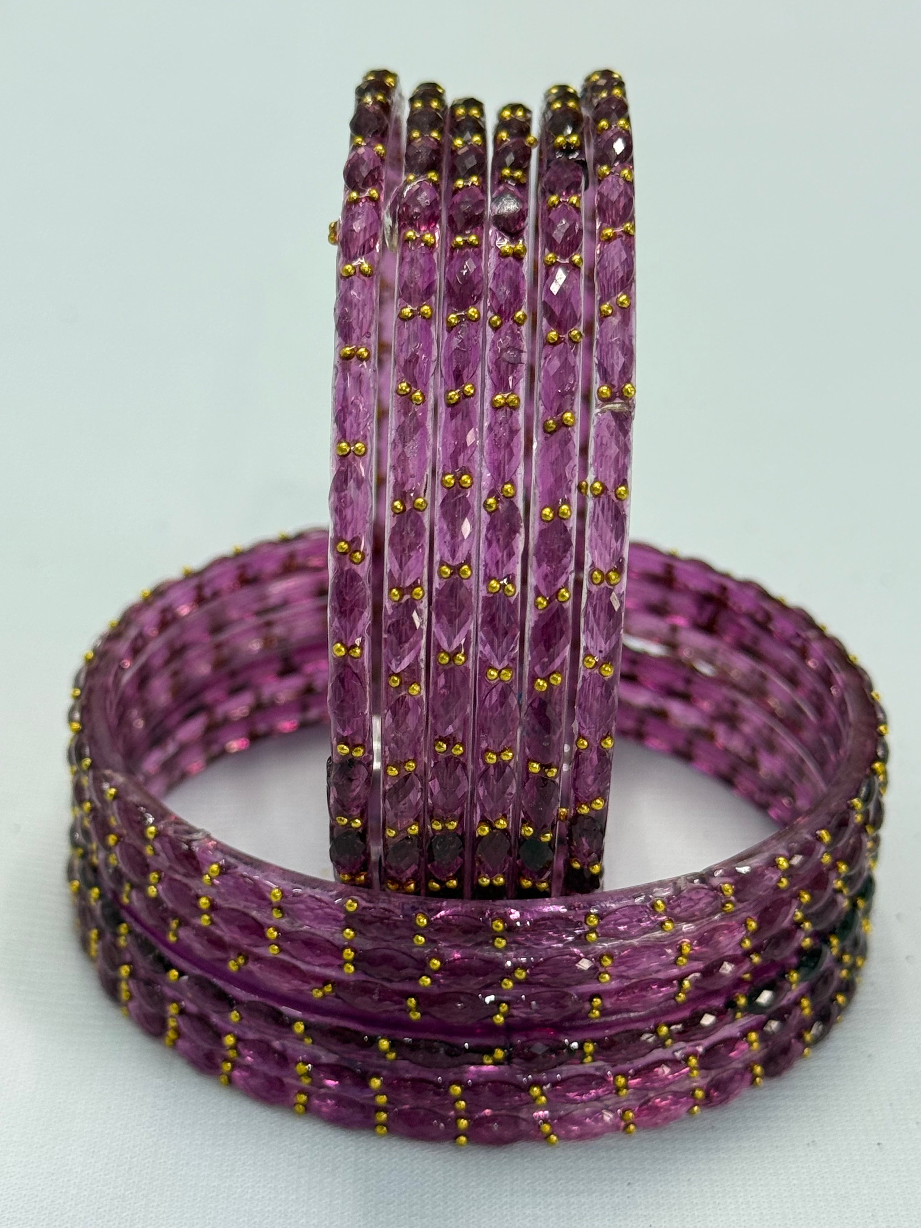 RAINDROP GLASS BANGLES PACK OF 12