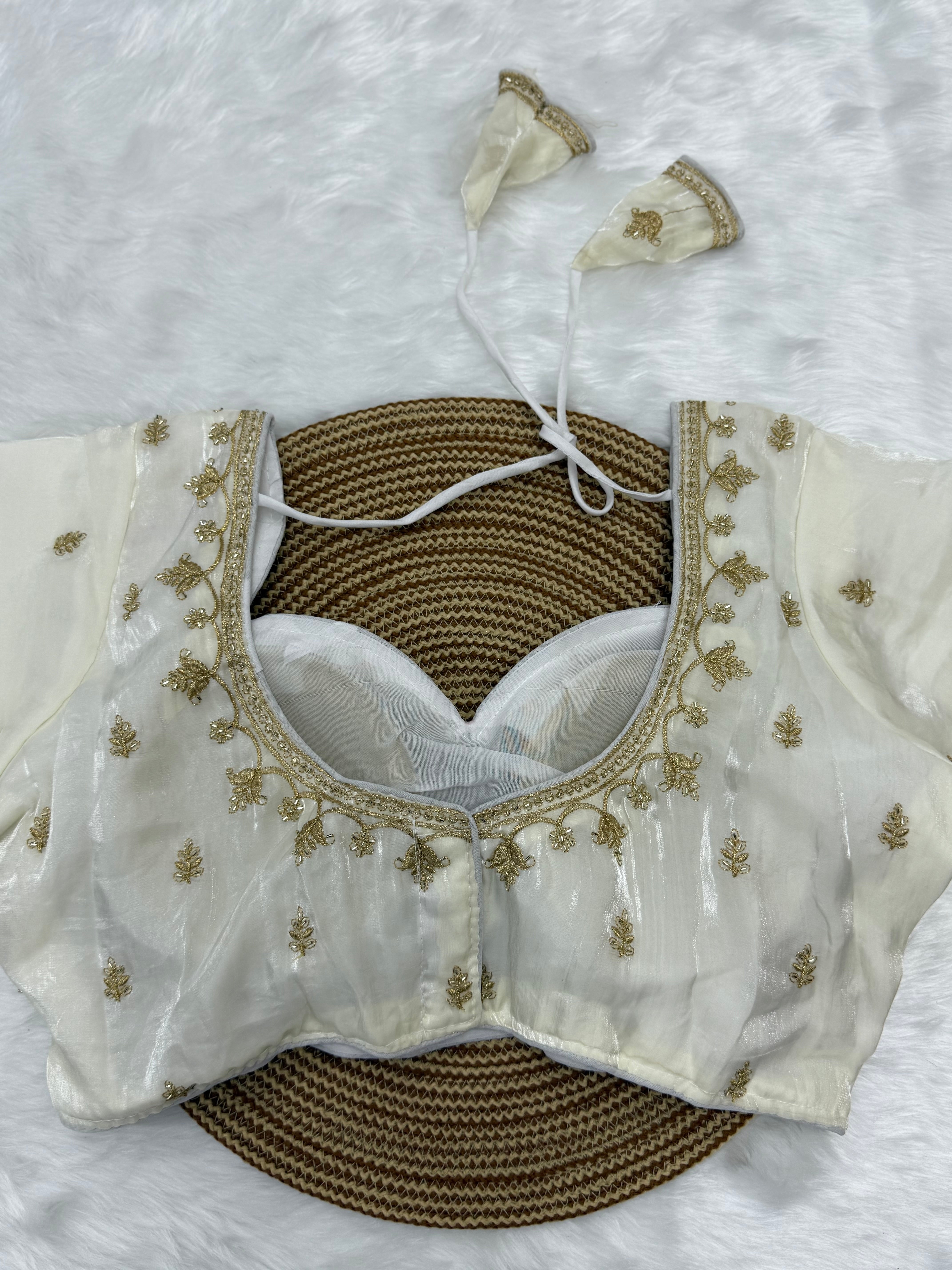 AARI WORK BRIDAL SAREE BLOUSE