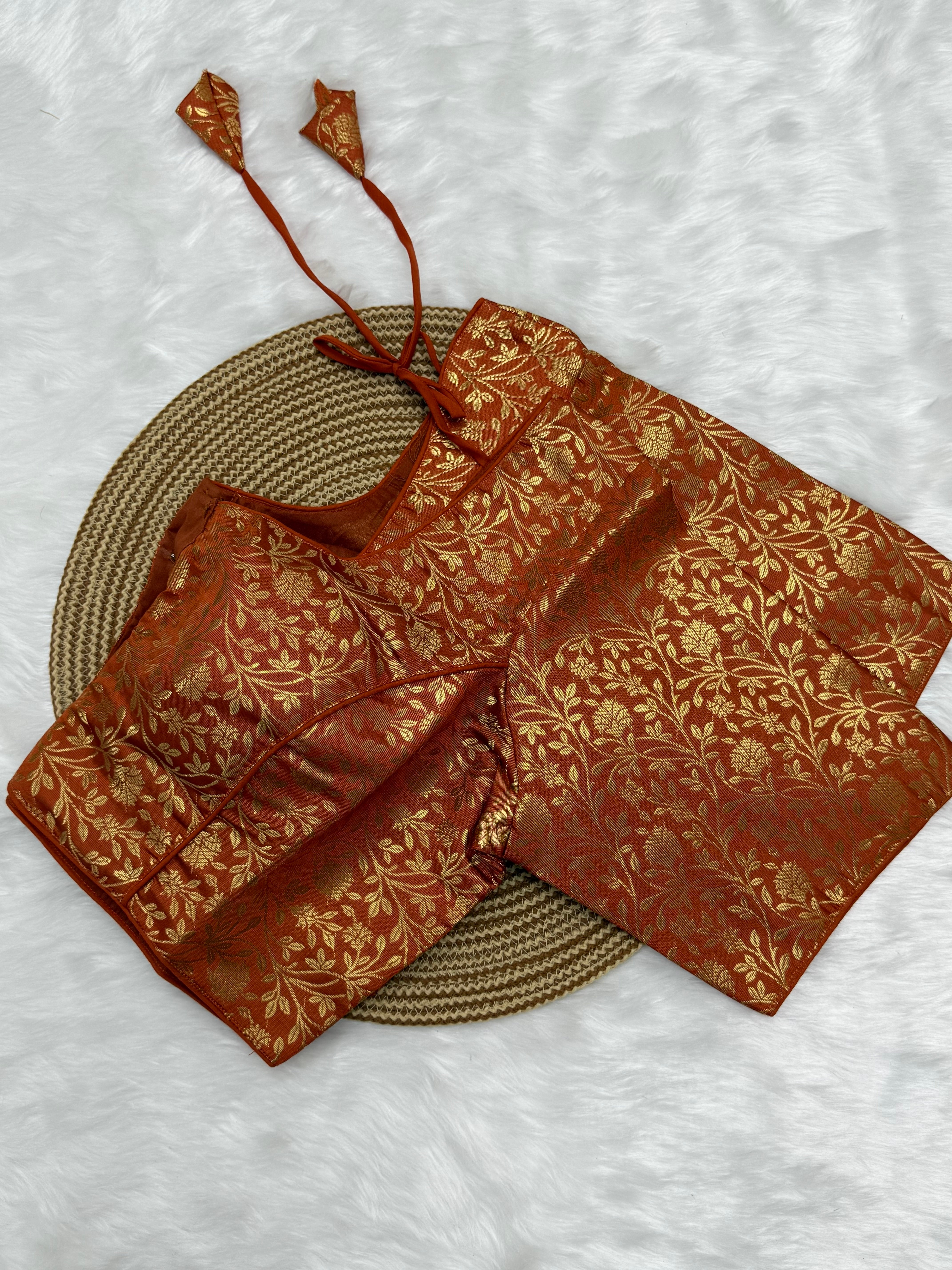 READYMADE JACQUARD SAREE BLOUSE