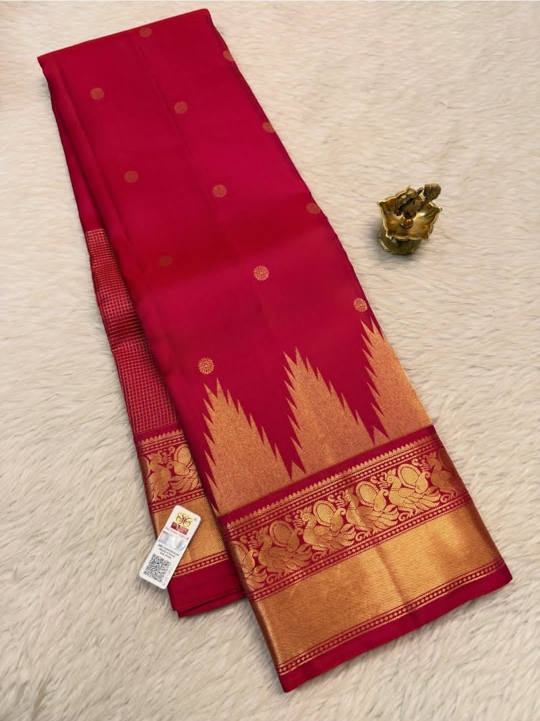KANCHIPURAM PURE SILK SAREE | SILKMARK® CERTIFIED - HOT PINK