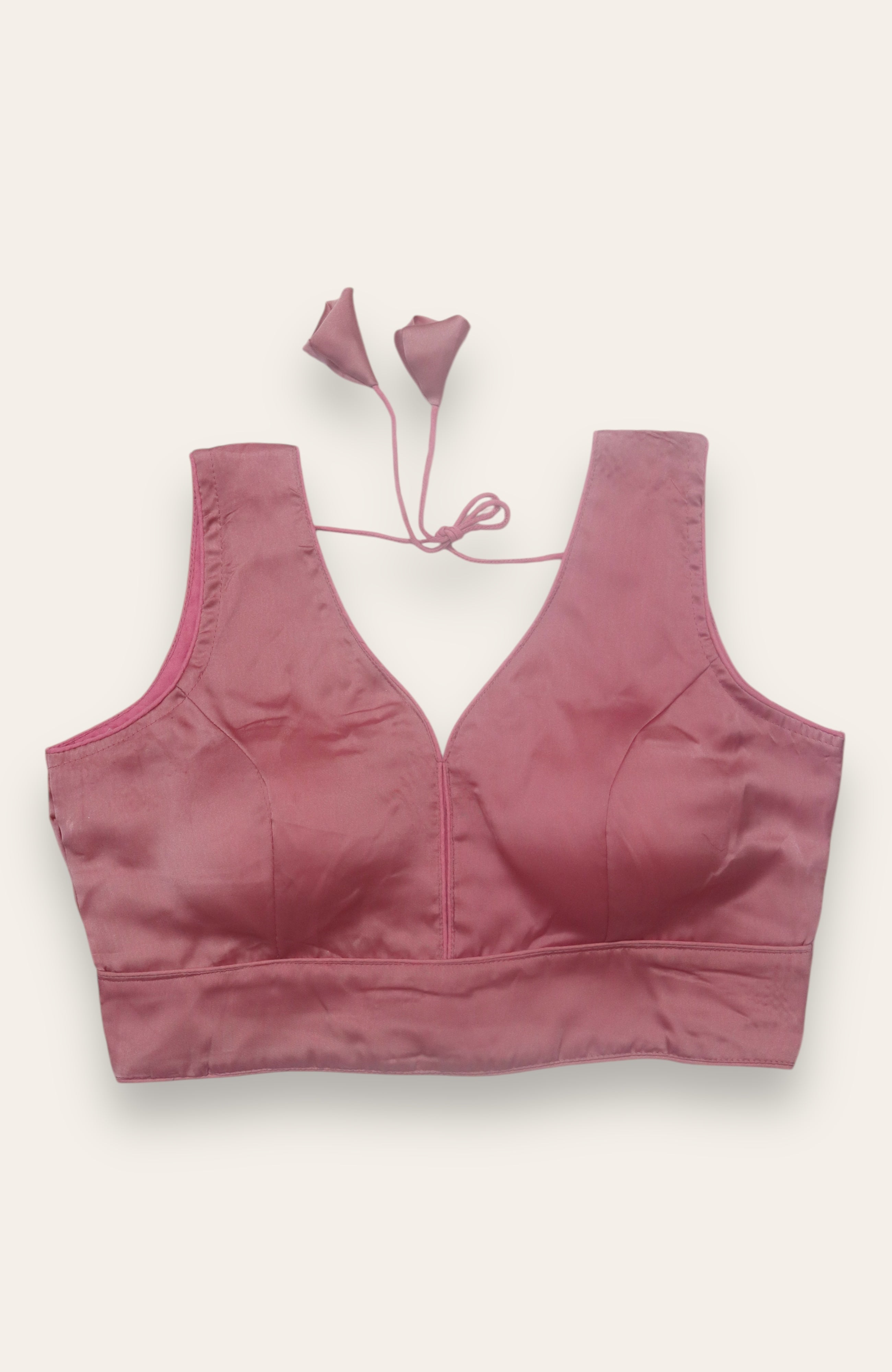 SLEEVELESS READYMADE BLOUSE - ONION PINK