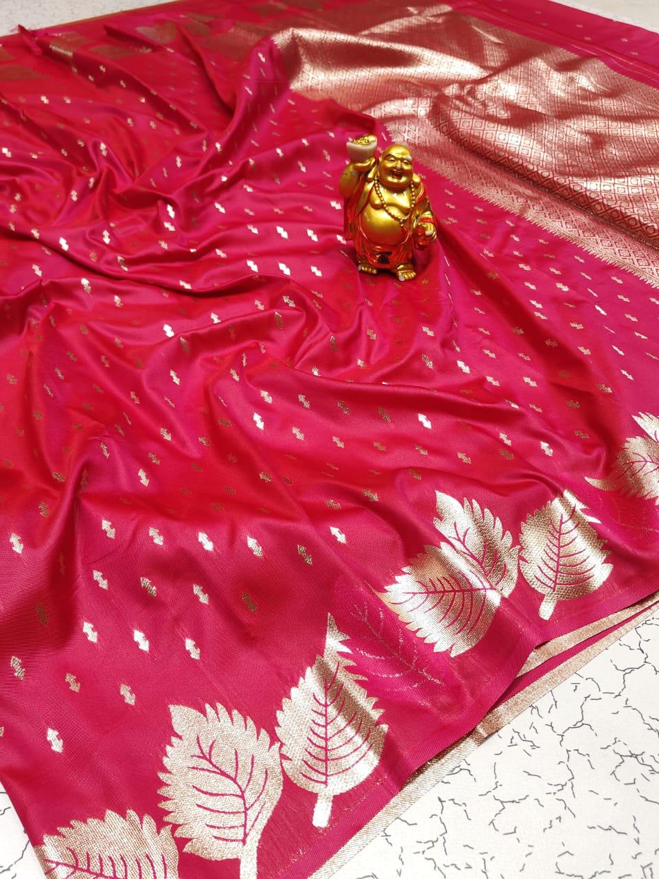 PREMIUM  SOFT SILK SAREE - PINK