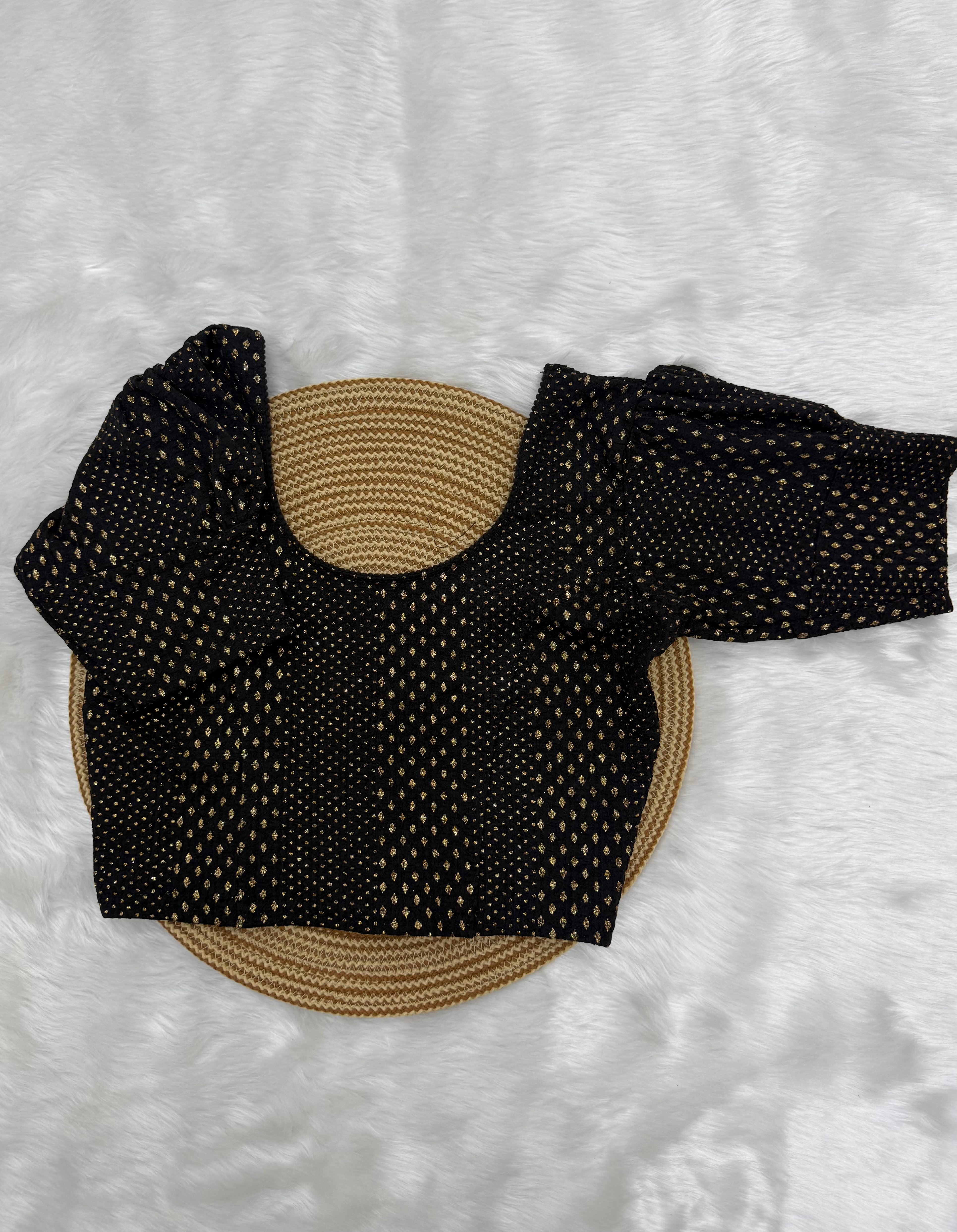DESIGNER STRETCHABLE BLOUSE - BLACK