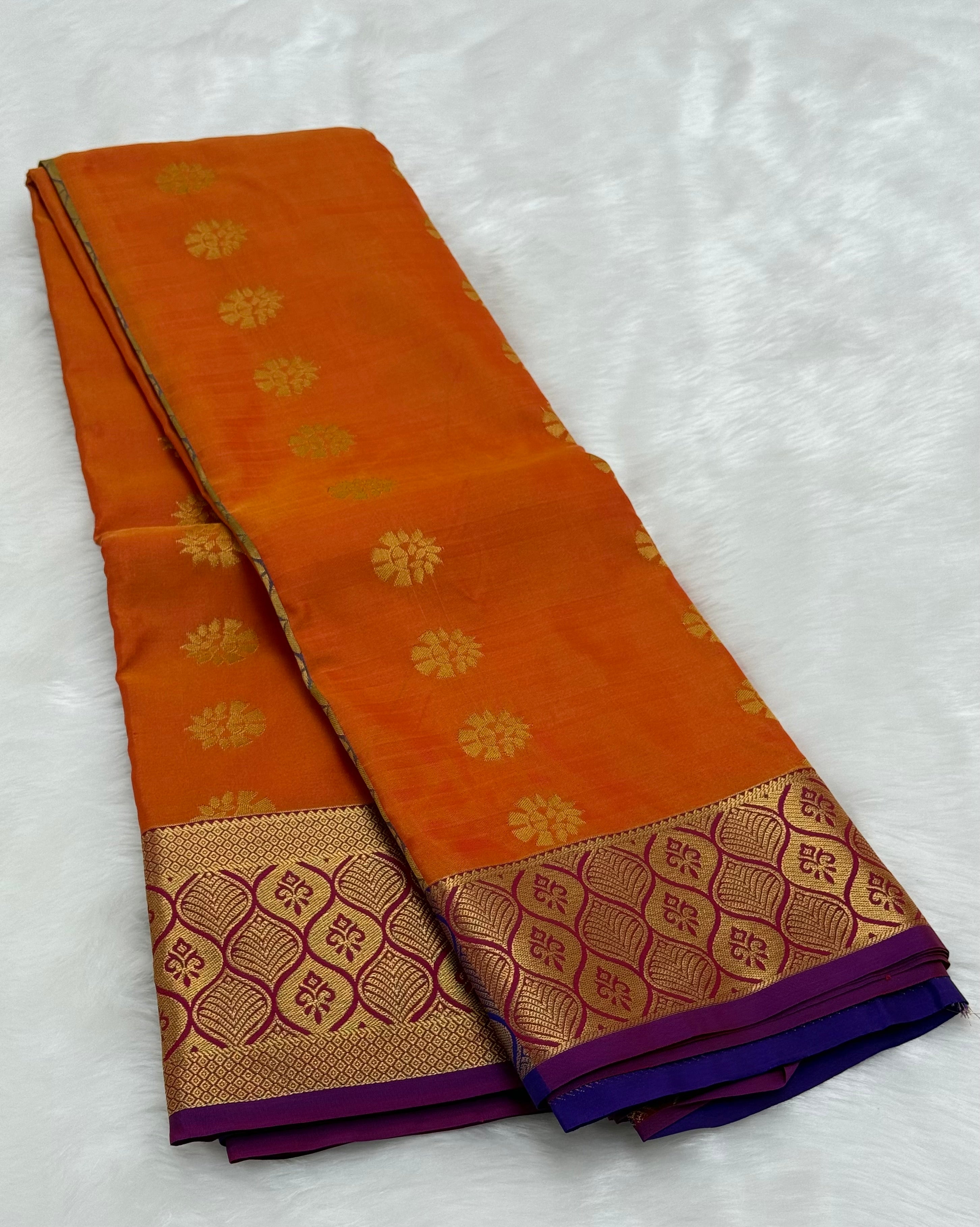 KARUNYA'S SPECIAL SOFT SILK SAREE - ORANGE