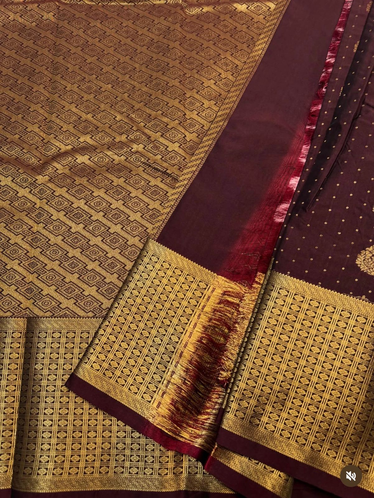 PREMIUM SEMI KANCHI SILK SAREE - BROWN