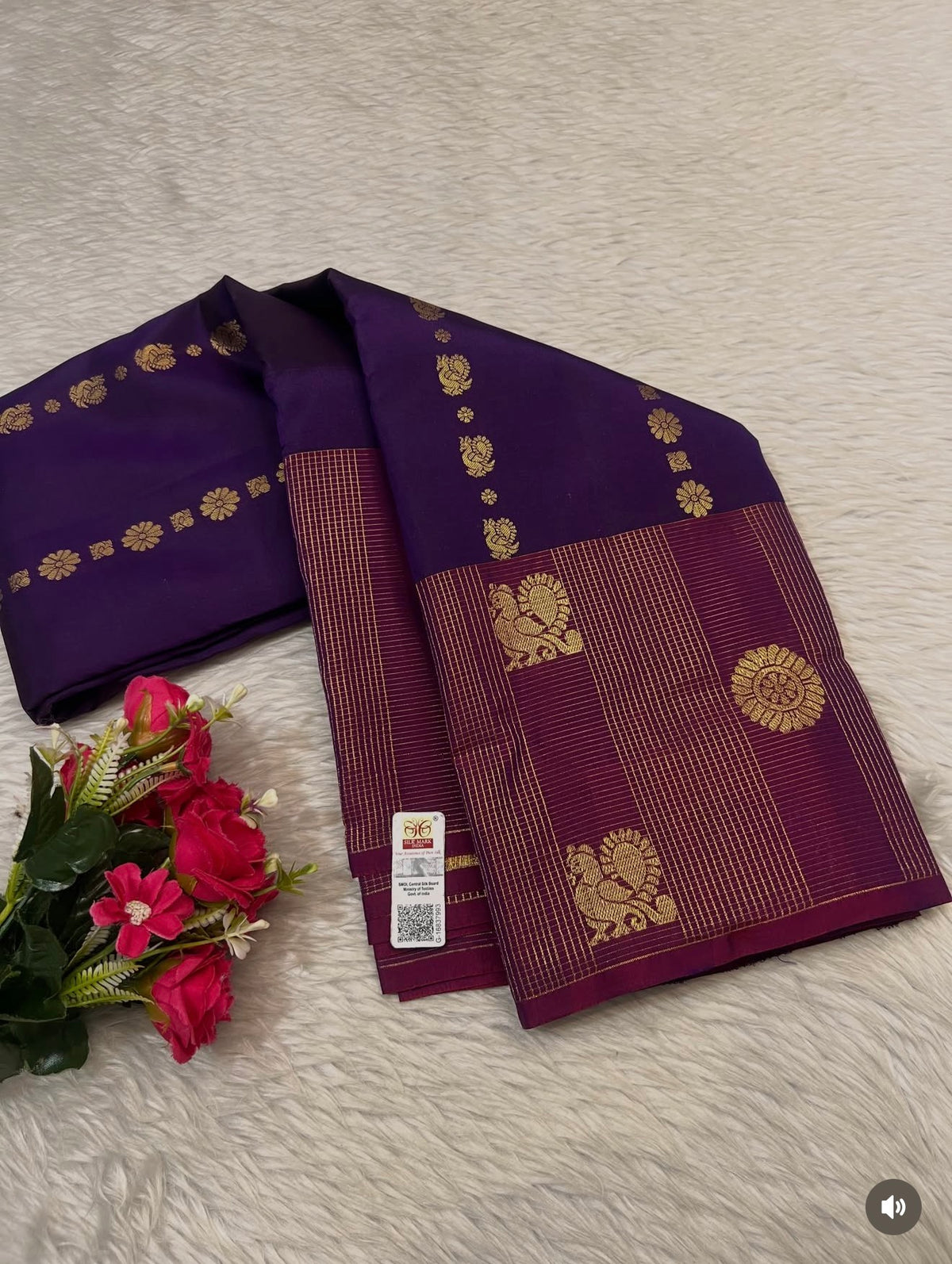 KANCHIPURAM PURE SILK SAREE | SILKMARK® CERTIFIED - PURPLE