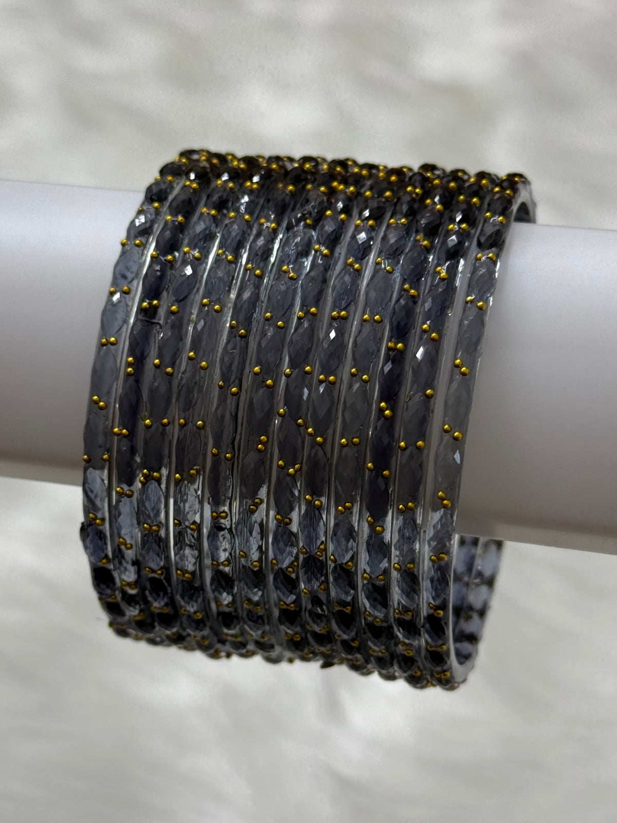 RAINDROP GLASS BANGLES PACK OF 12