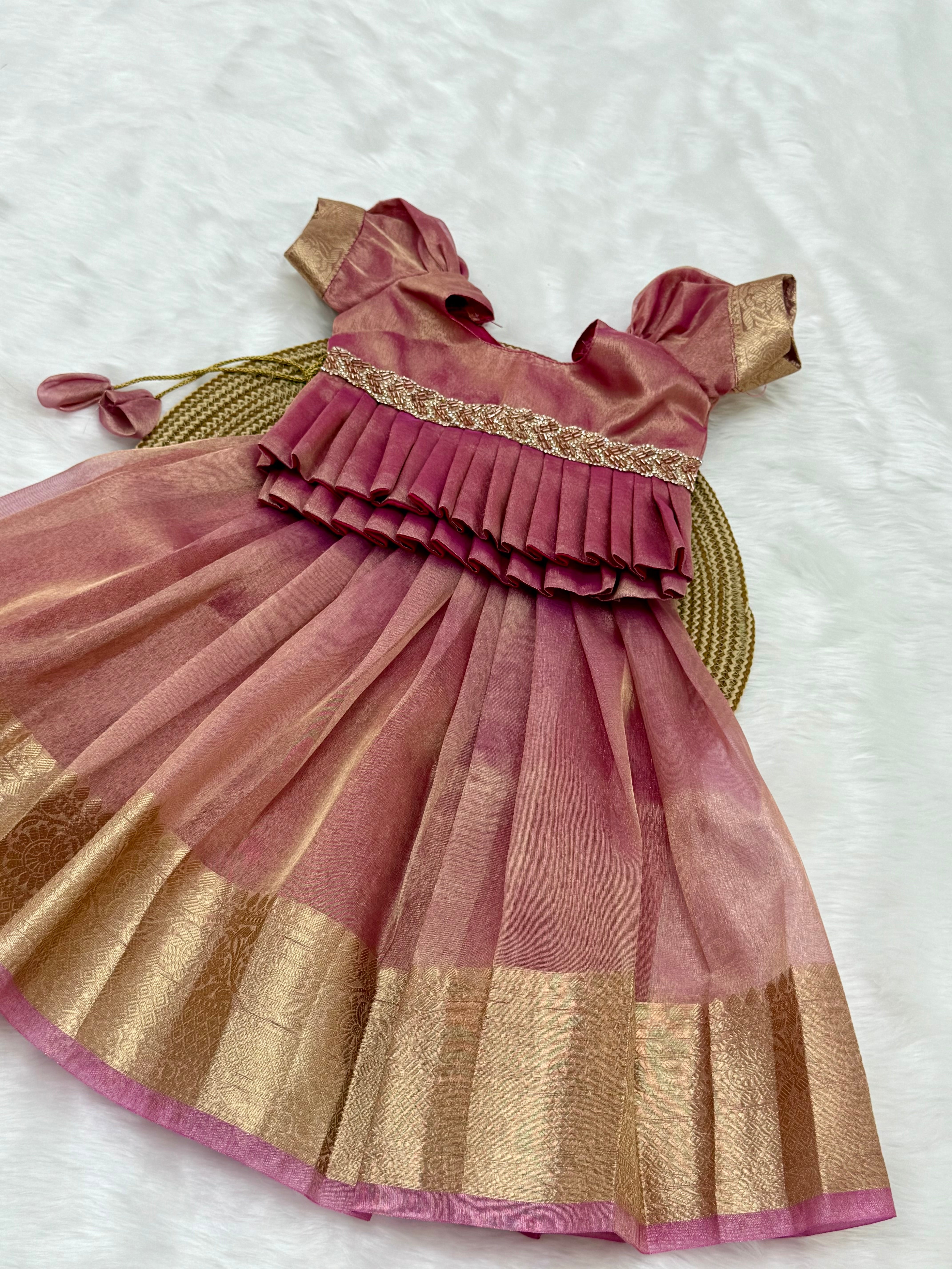 GIRL'S PATTU PAVADAI/READYMADE LEHENGA CHOLI SET