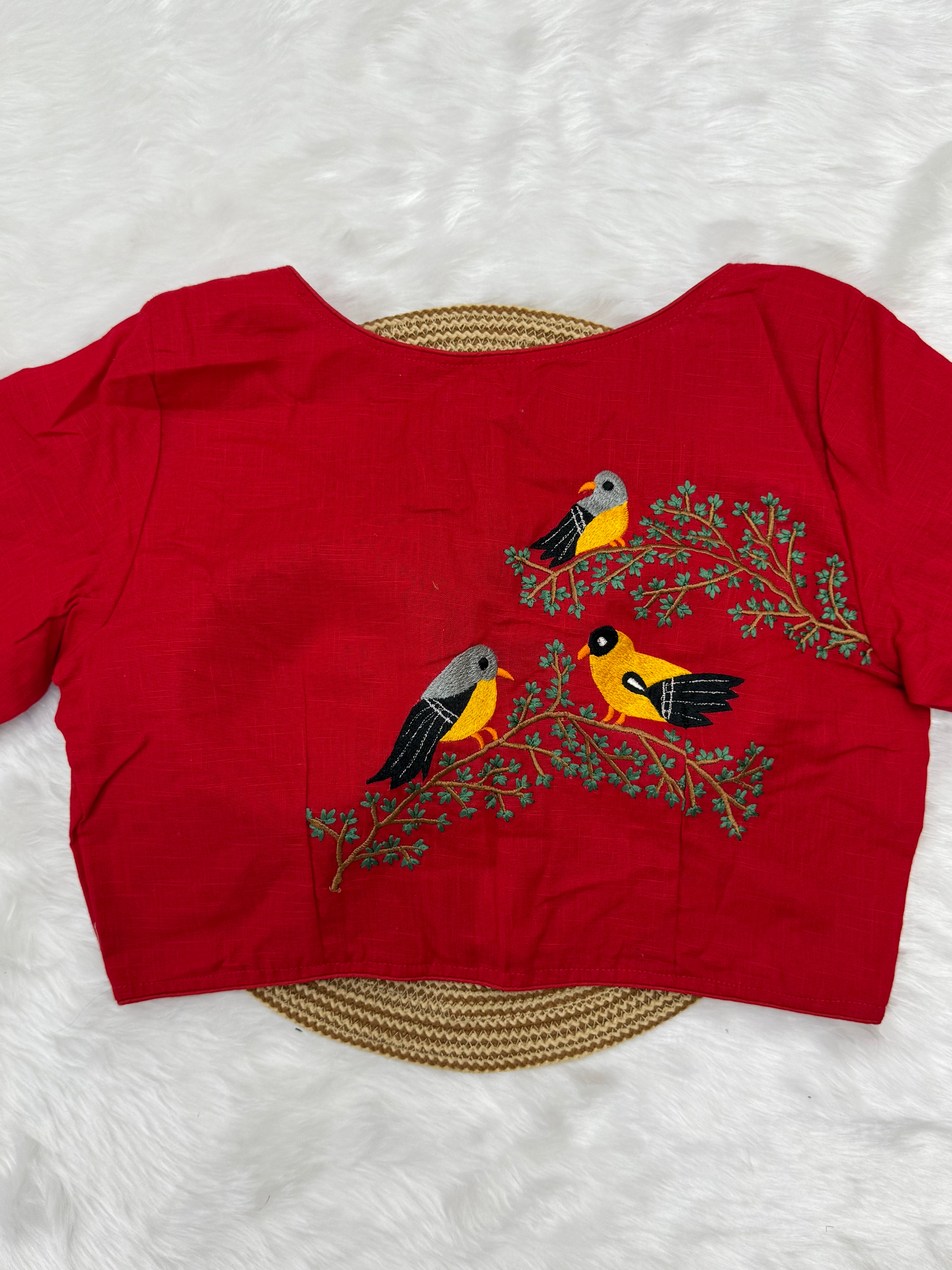TRENDY EMBROIDERY WORK READYMADE BLOUSE